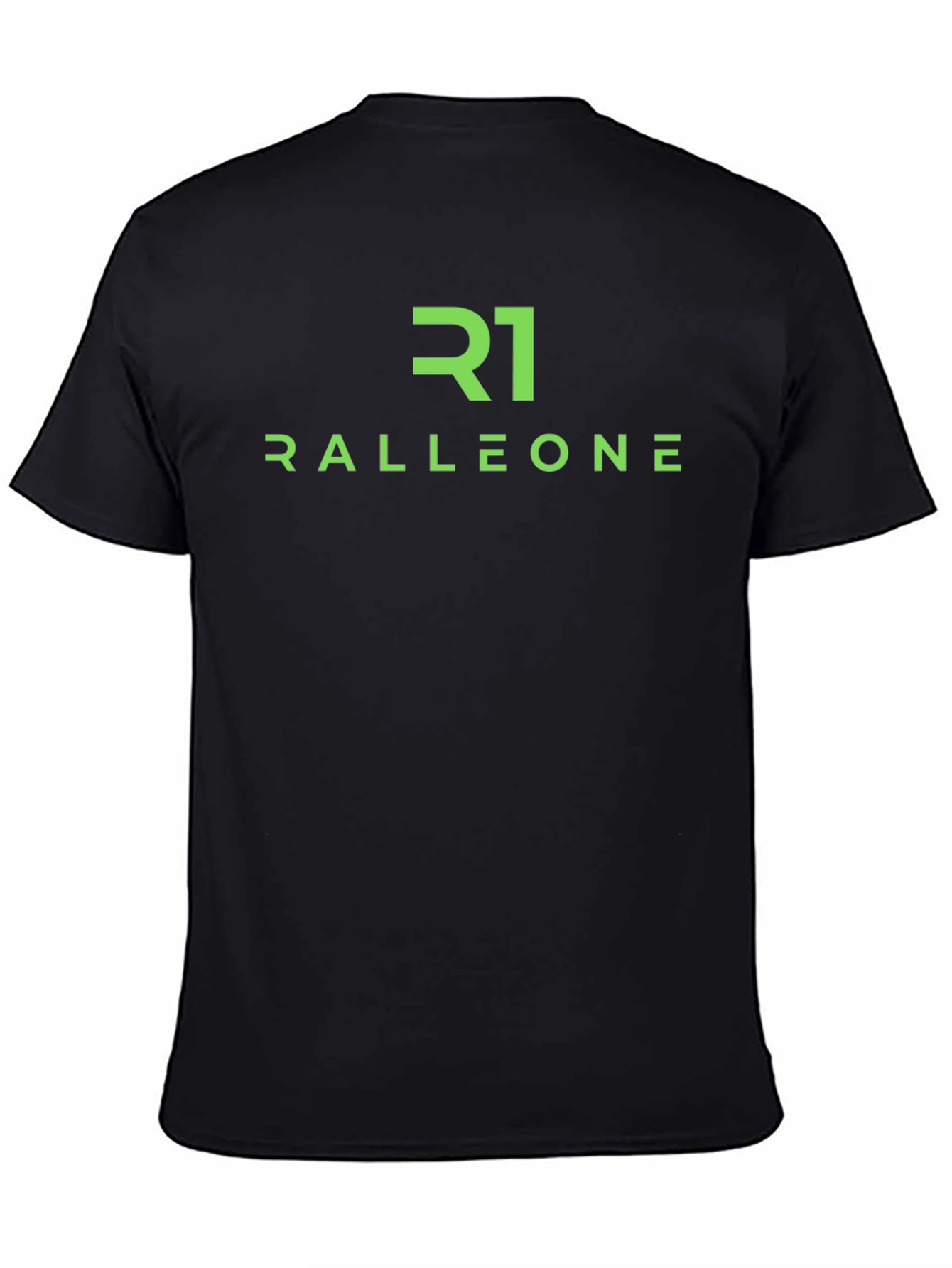Ralleone Green Logo Black T-Shirt