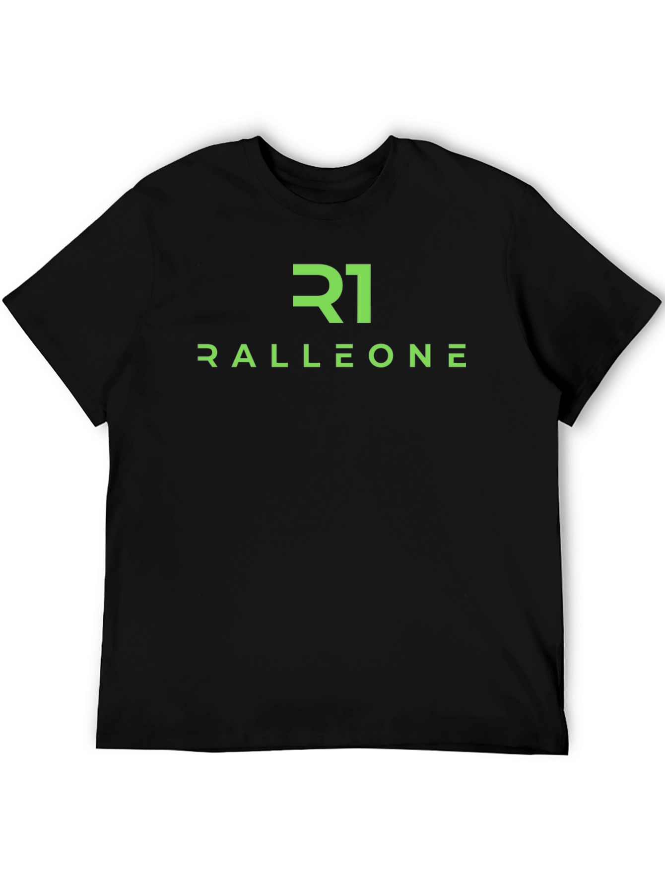 Ralleone Green Logo Black T-Shirt