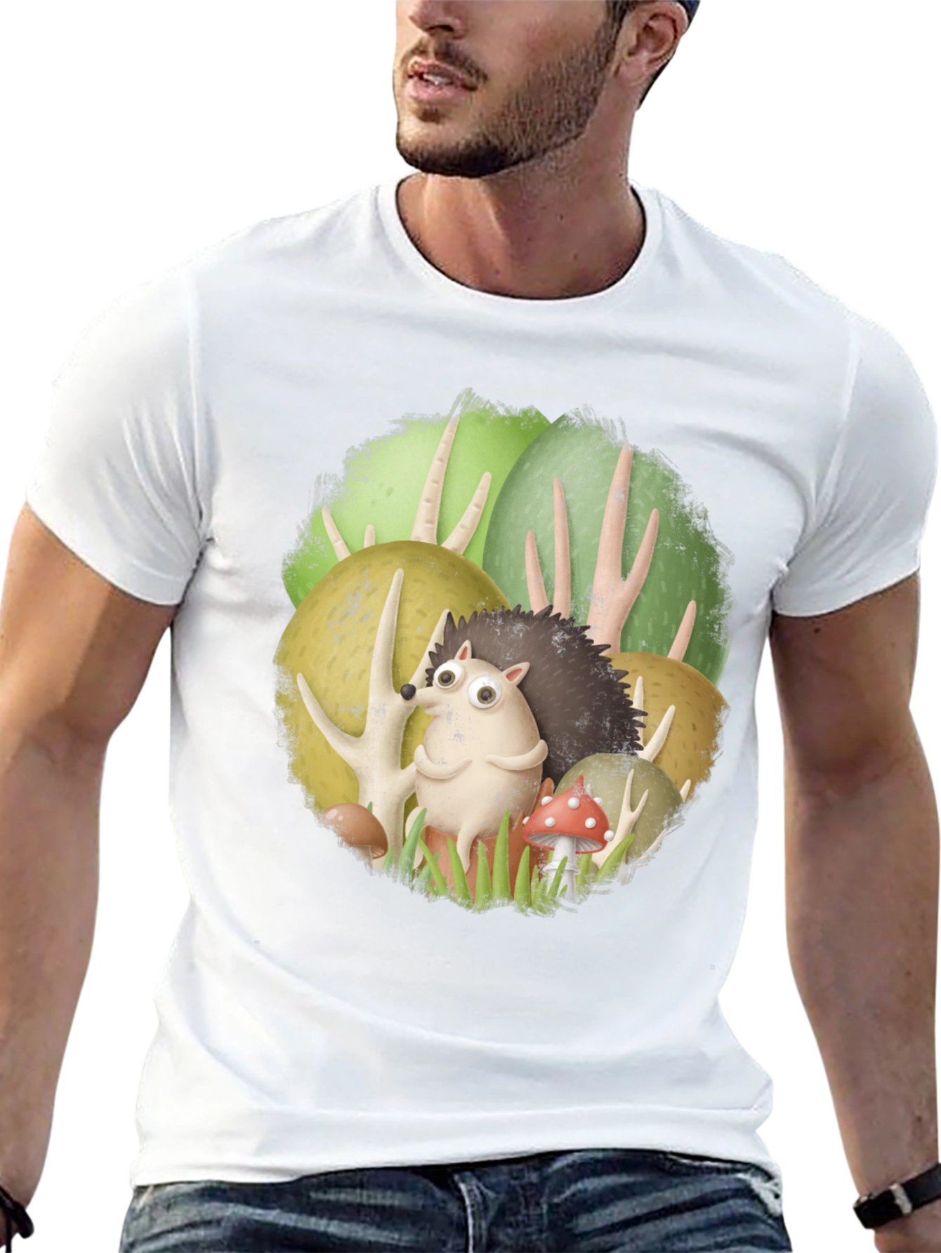 Forest Friends Tee - Cute Hedgehog Design