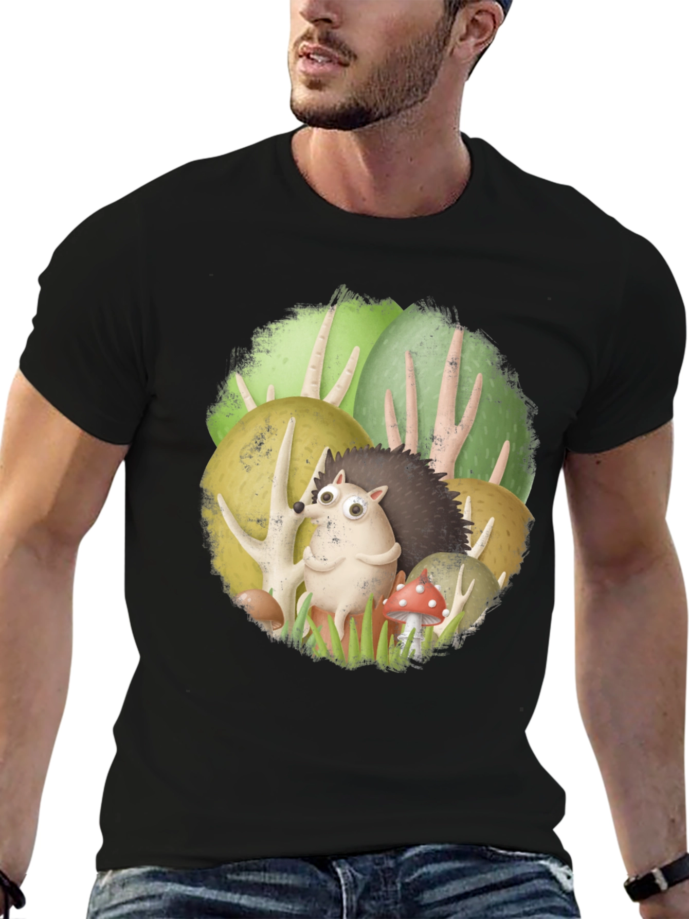 Forest Friends Tee - Cute Hedgehog Design