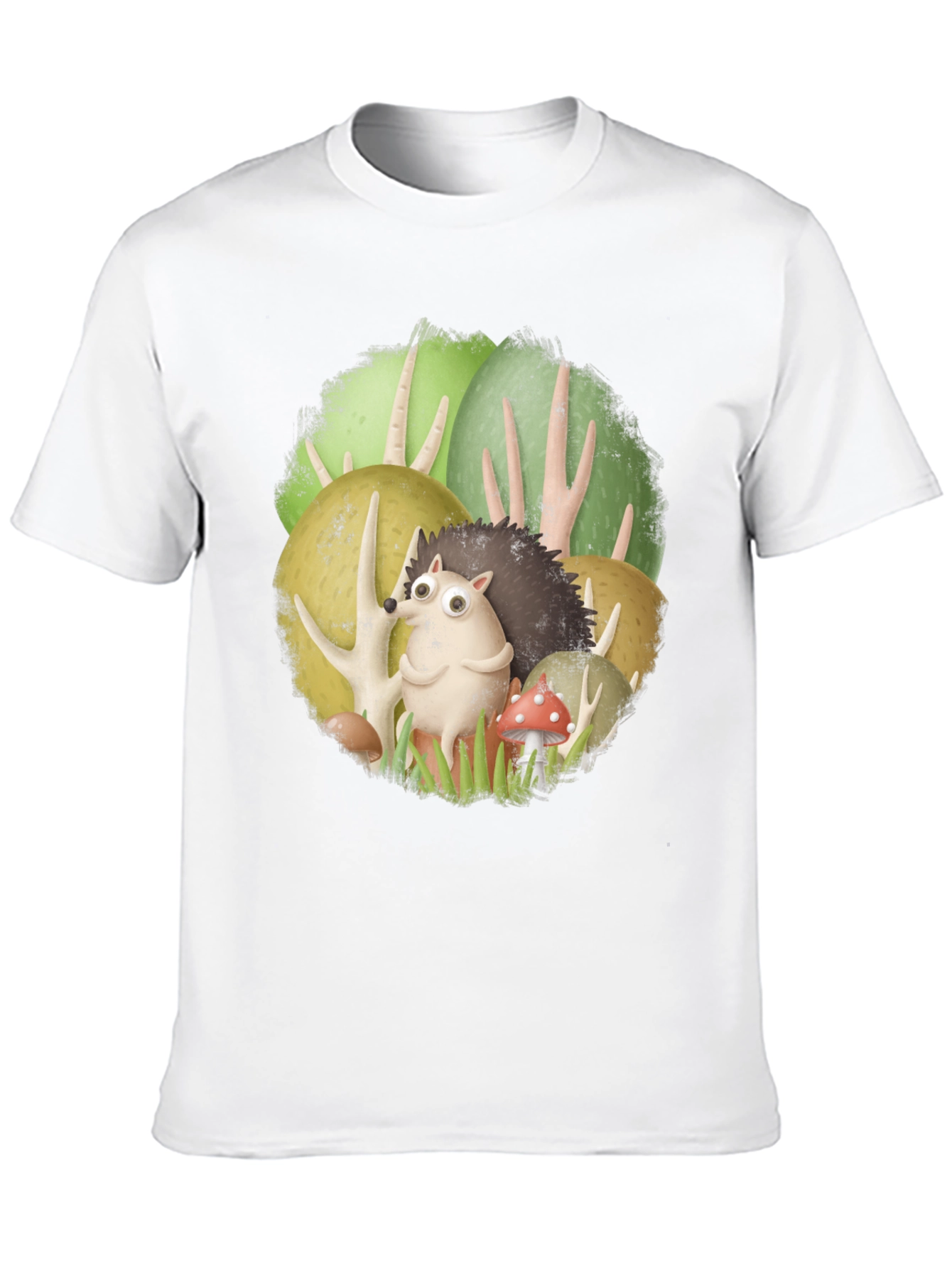Forest Friends Tee - Cute Hedgehog Design