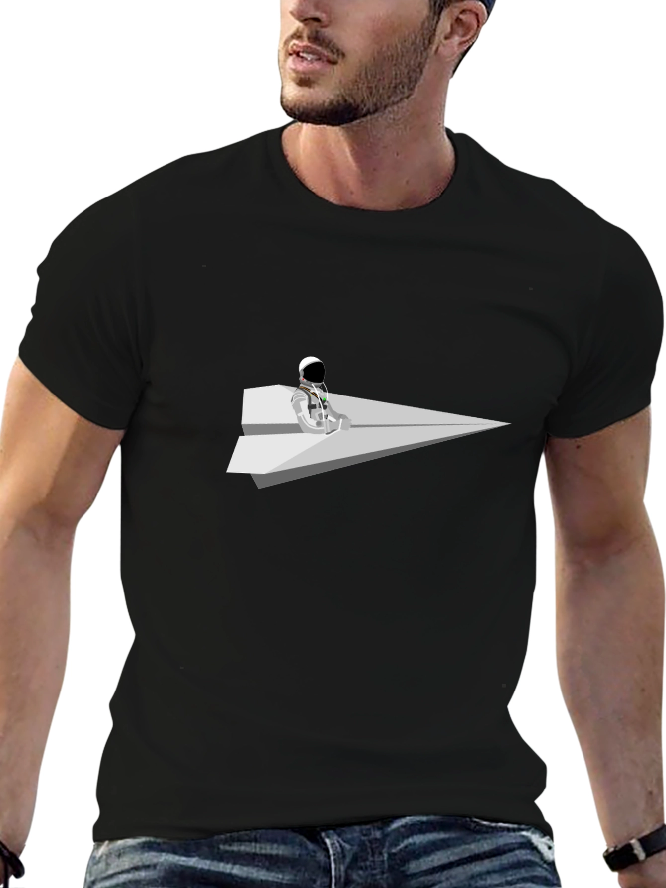 Astronaut Paper Airplane T-Shirt