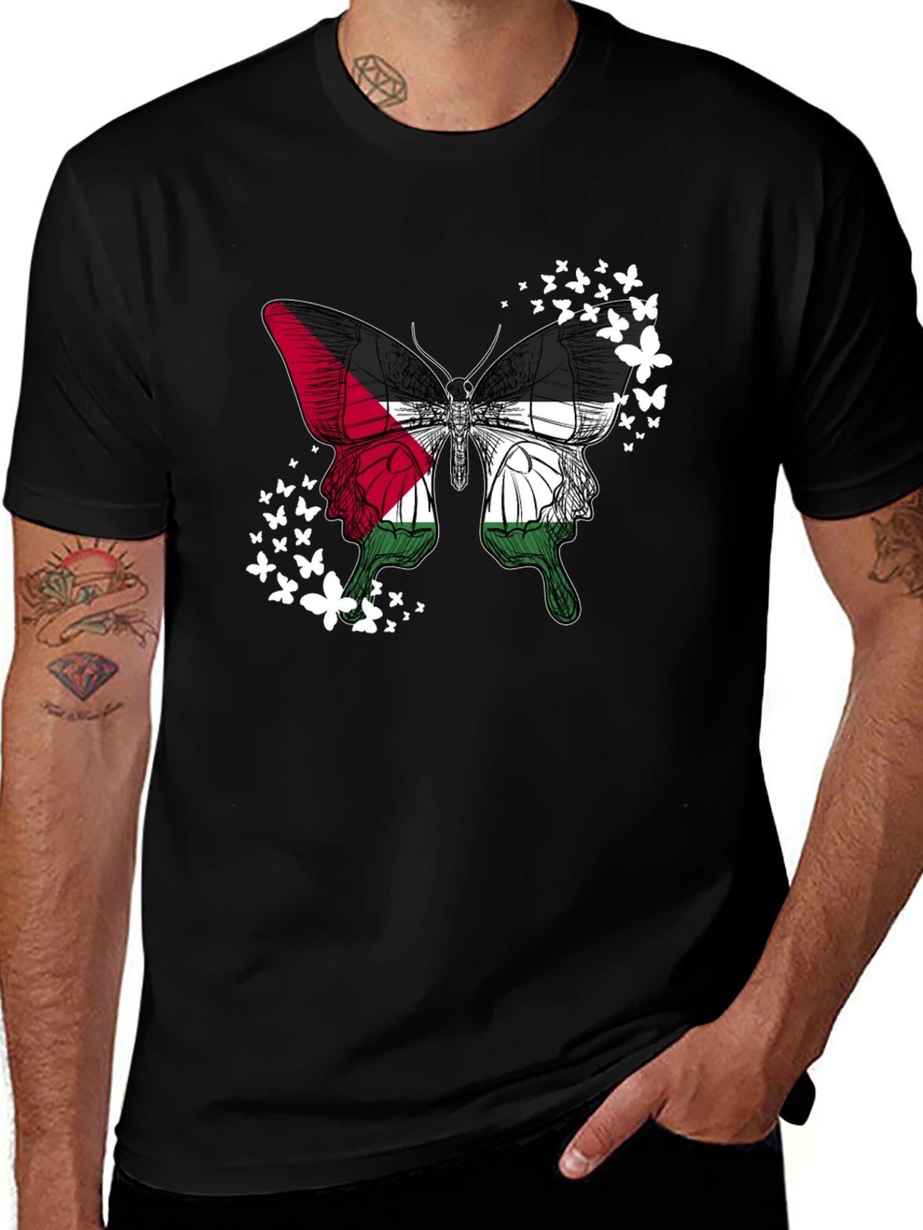 Palestinian Flag Butterfly T-Shirt