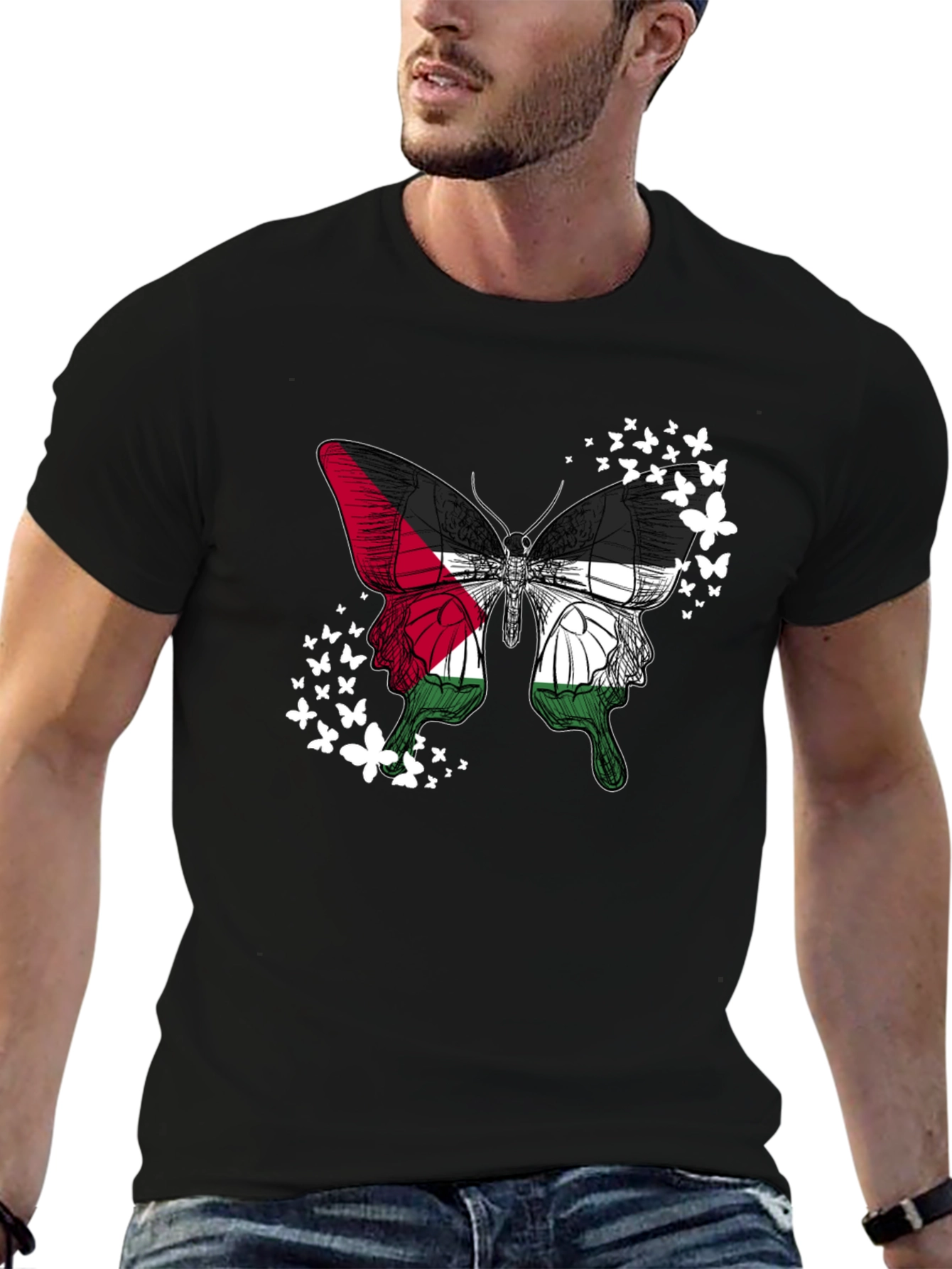 Palestinian Flag Butterfly T-Shirt