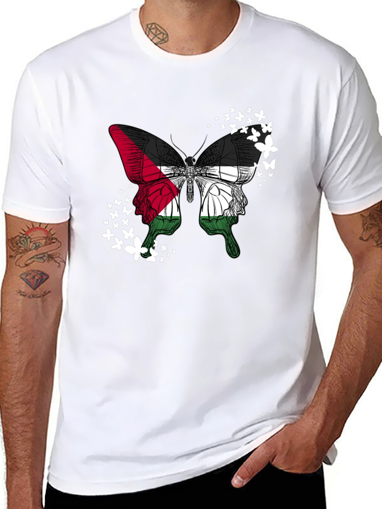 Palestinian Flag Butterfly T-Shirt