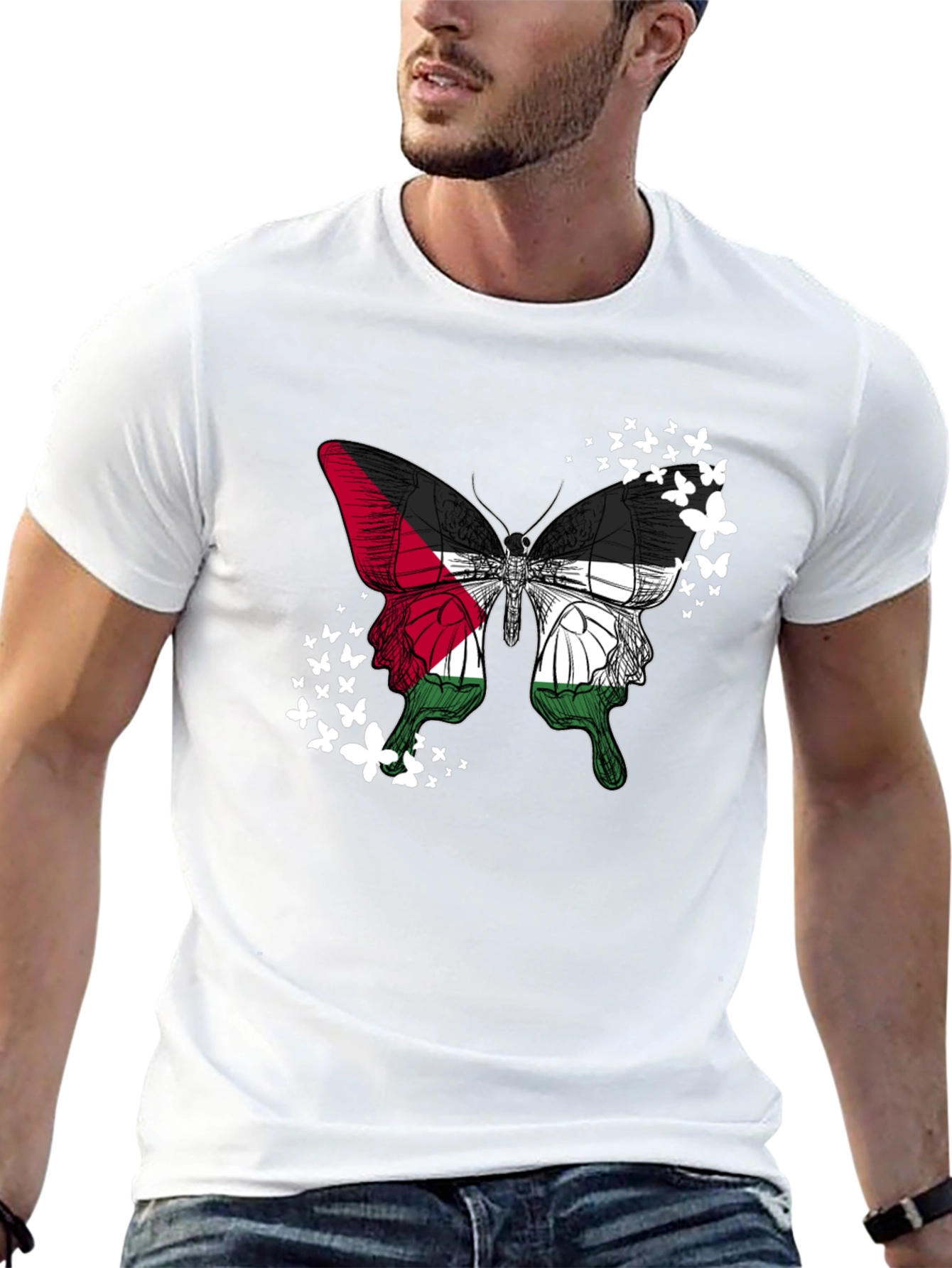 Palestinian Flag Butterfly T-Shirt