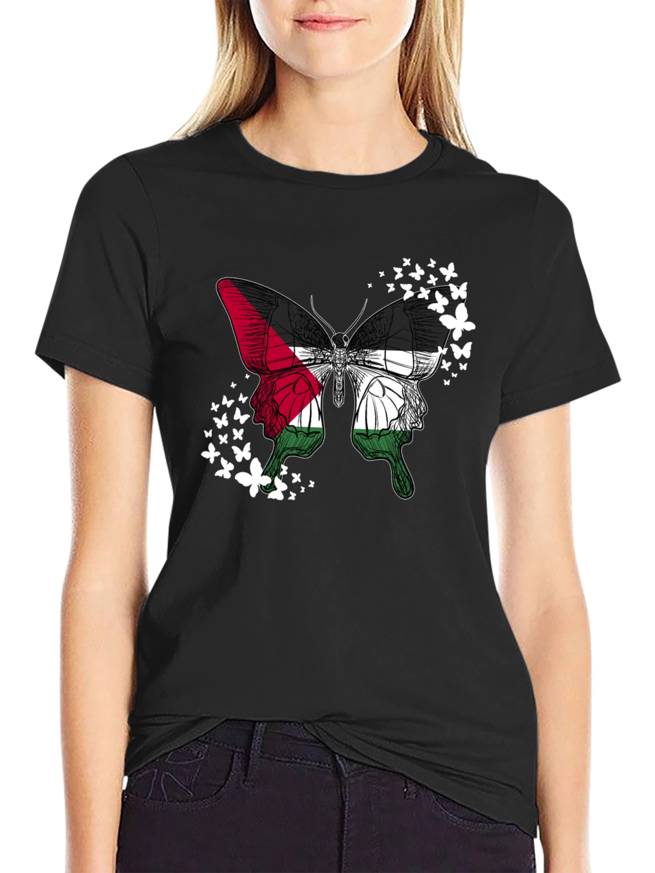 Palestinian Flag Butterfly T-Shirt