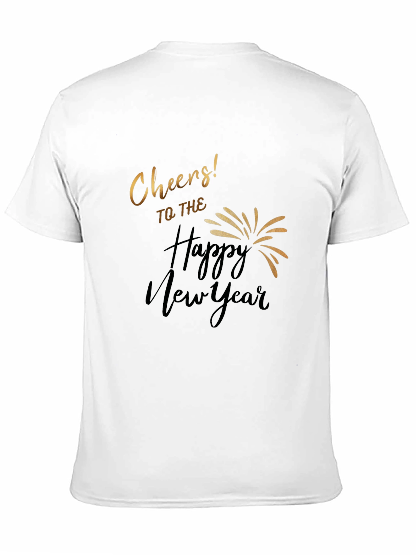 Cheers to the Happy New Year Black T-Shirt
