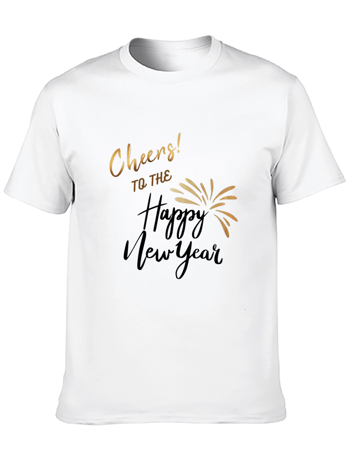 Cheers to the Happy New Year Black T-Shirt