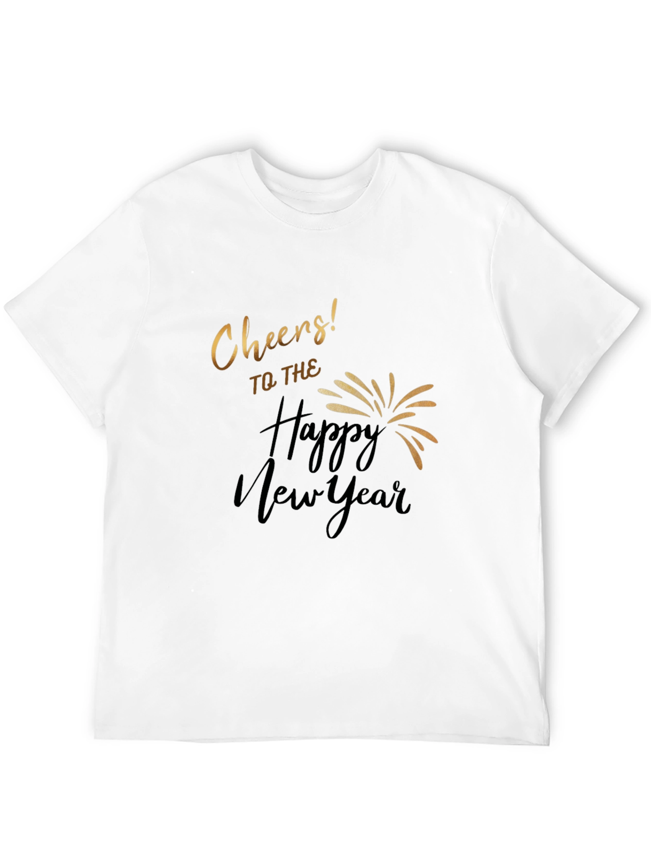 Cheers to the Happy New Year Black T-Shirt