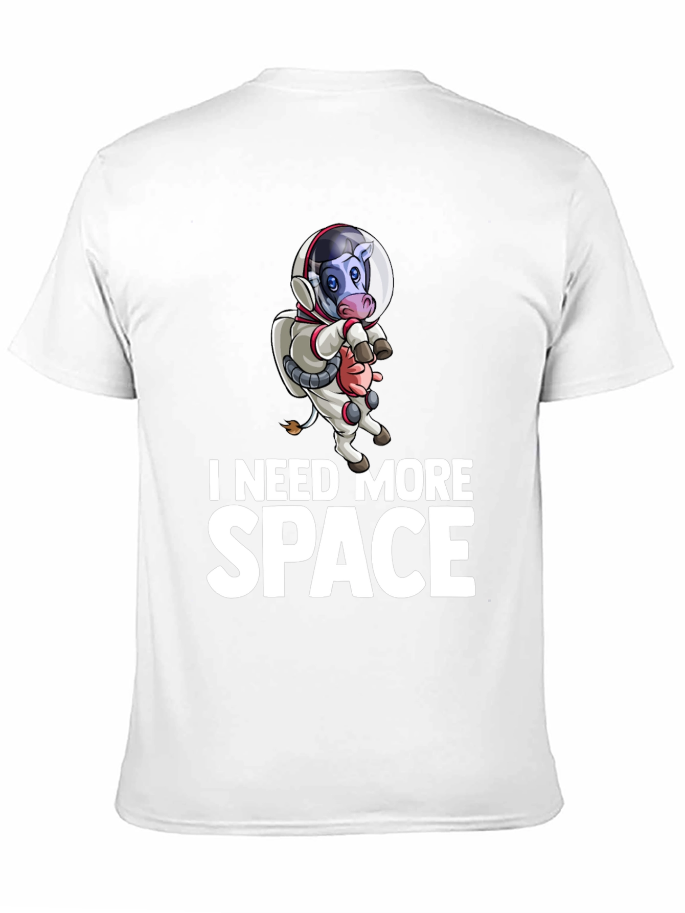 I Need More Space Cow Astronaut Graphic T-Shirt