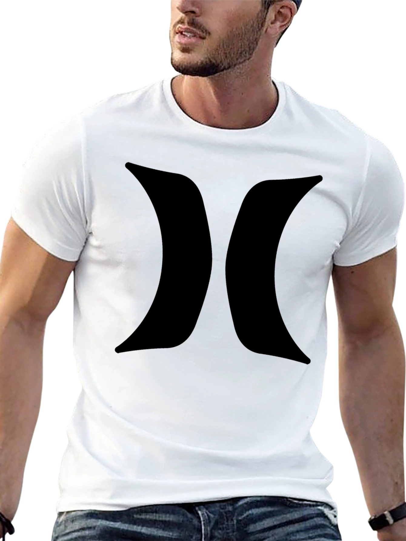 Black Hurley Graphic Tee - Mens Casual Style