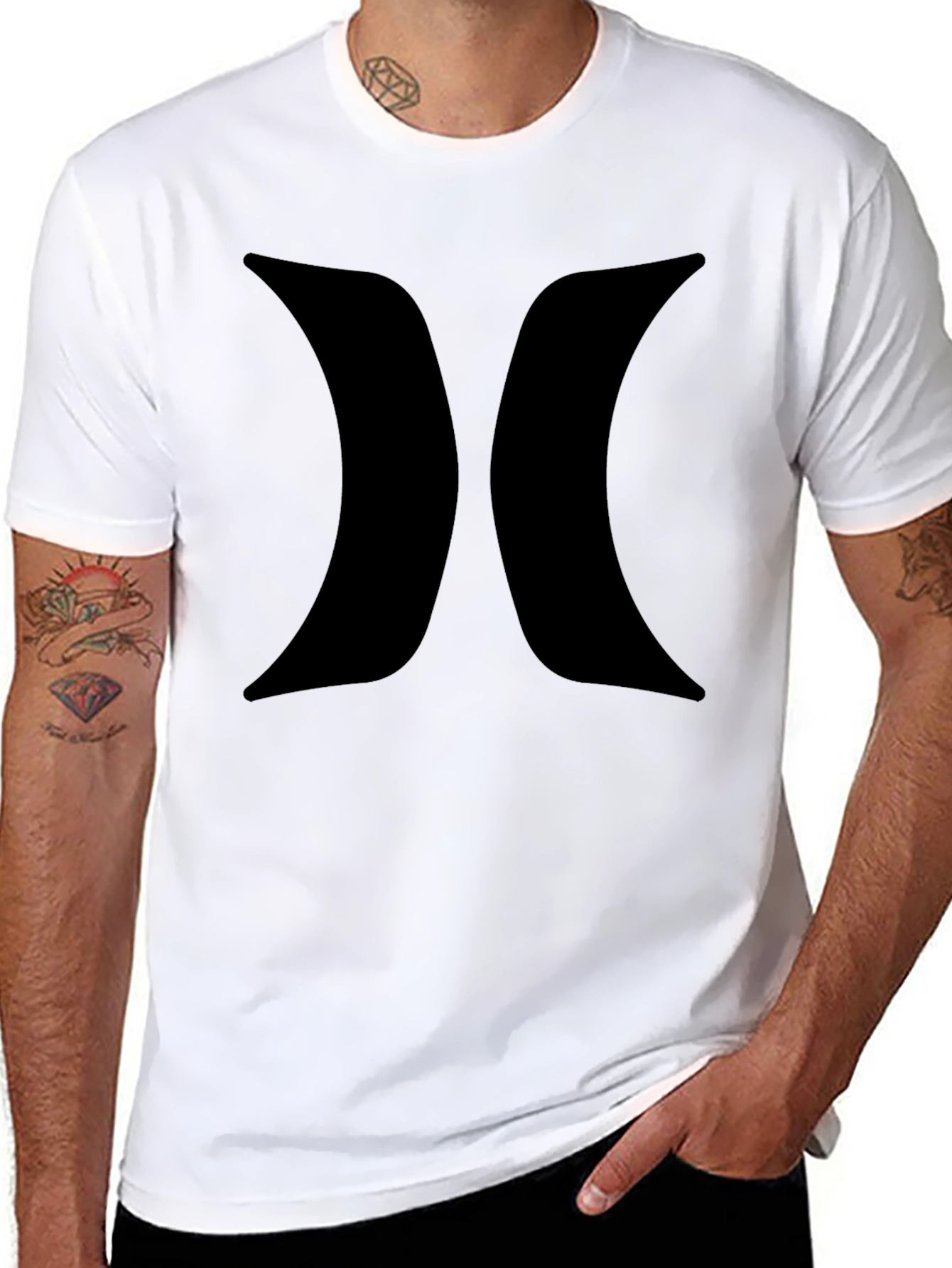 Black Hurley Graphic Tee - Mens Casual Style
