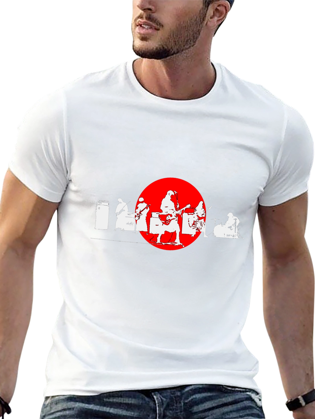 Band Silhouette Graphic Tee - Cool Music Lover Shirt