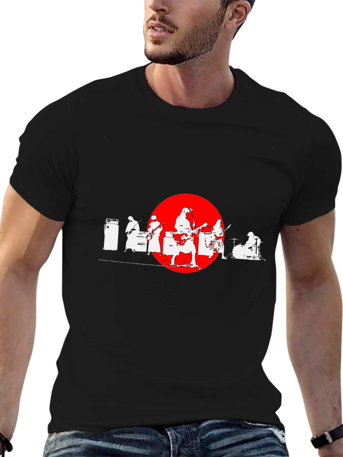 Band Silhouette Graphic Tee - Cool Music Lover Shirt