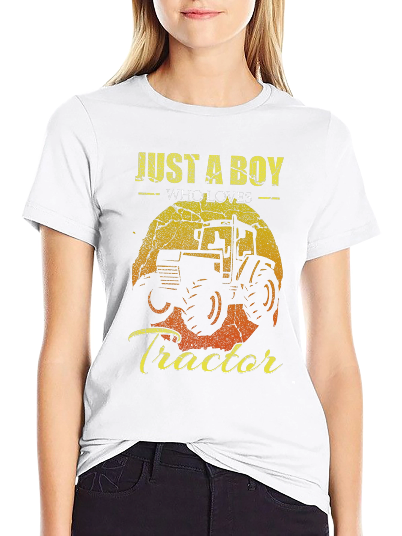 Just a Boy Who Loves Tractors Graphic Tee