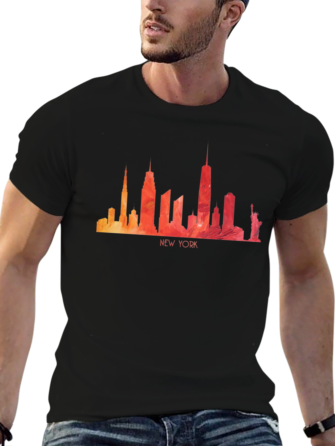 New York Skyline Graphic Tee - Cityscape T-Shirt