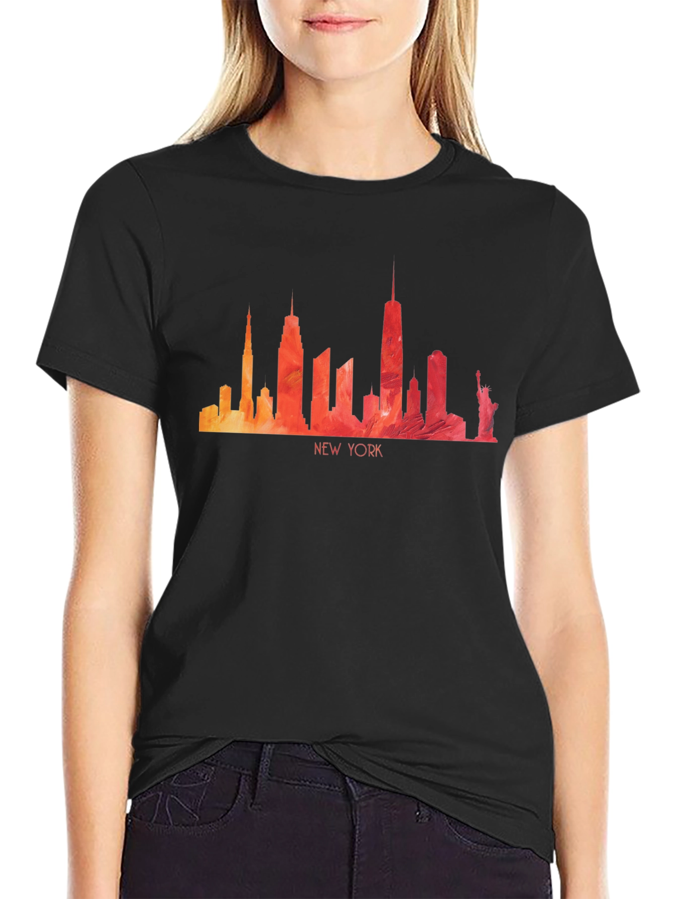 New York Skyline Graphic Tee - Cityscape T-Shirt
