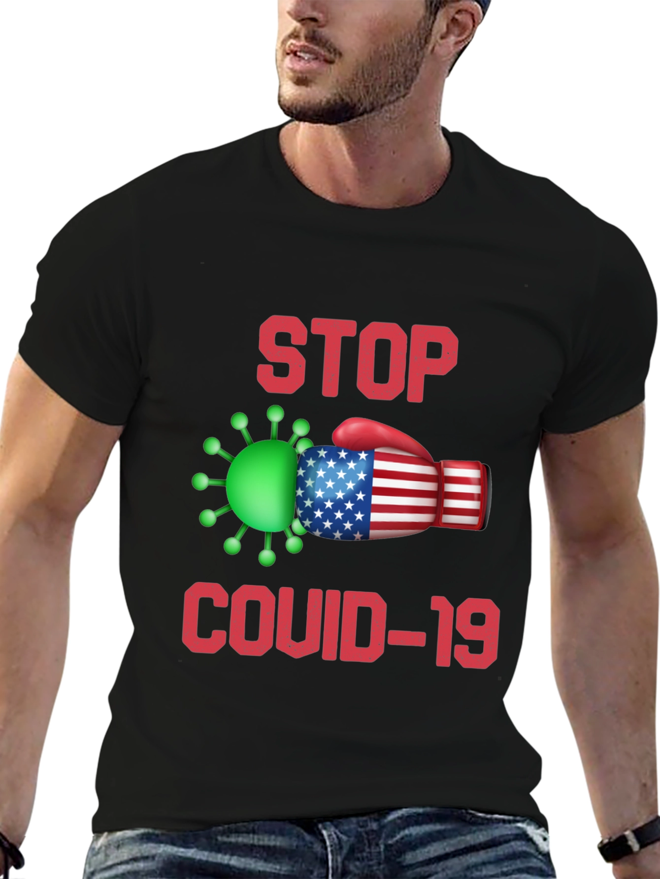 Stop COVID-19 Patriotic T-Shirt
