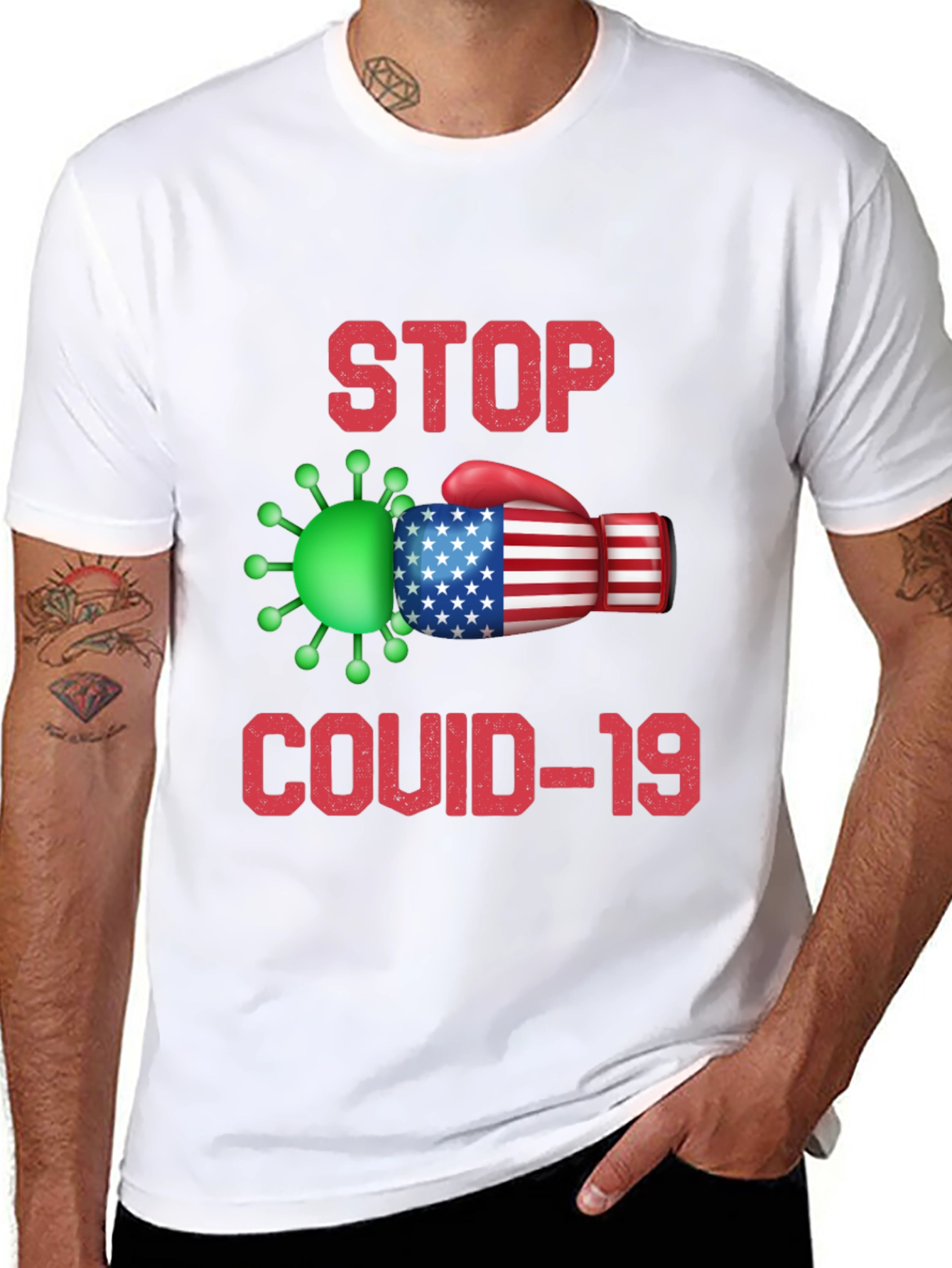 Stop COVID-19 Patriotic T-Shirt