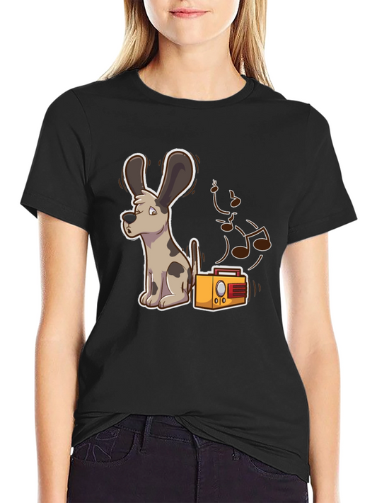 Dog Listening to Music T-Shirt