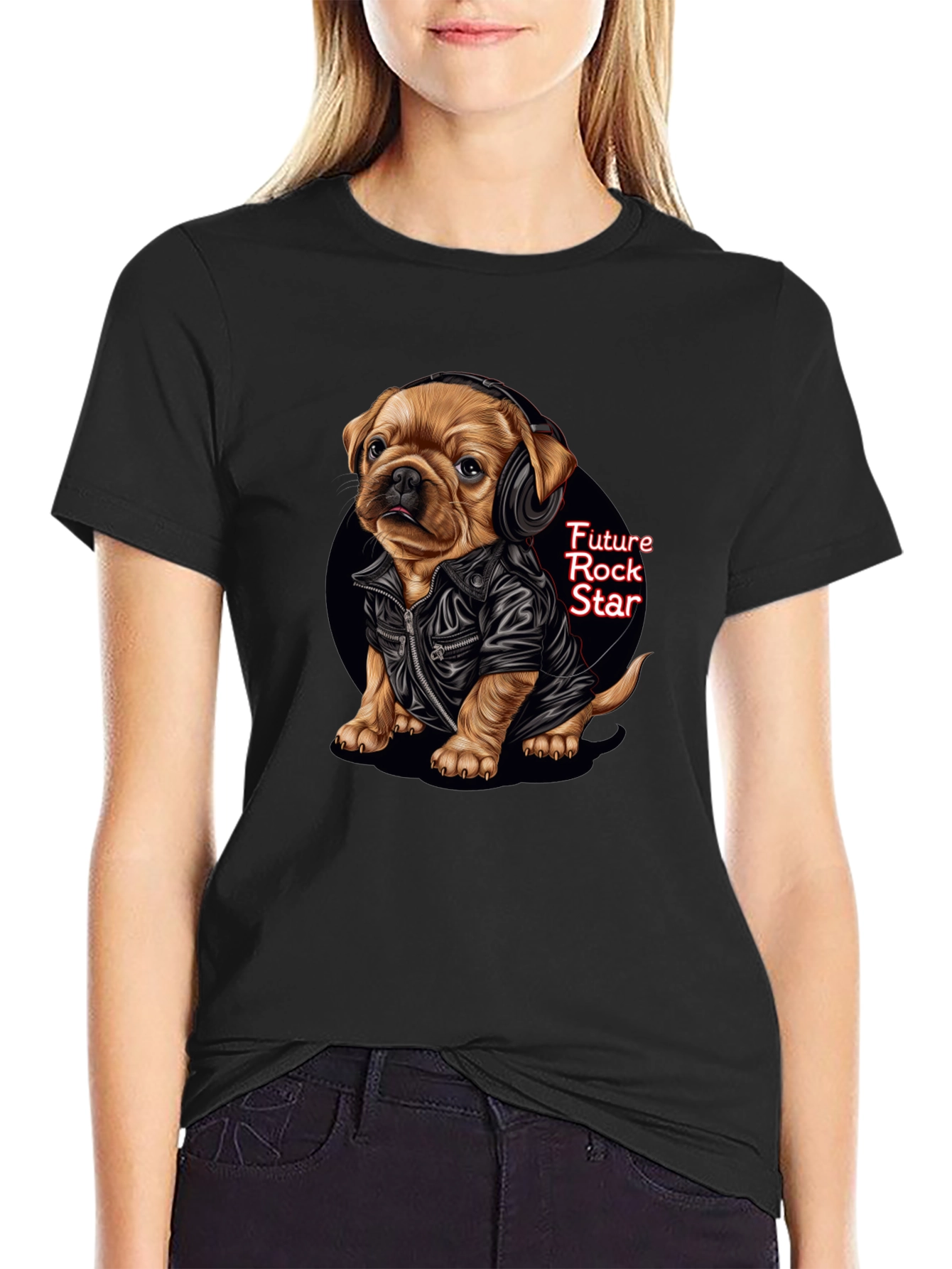 Cool Puppy Rock Star Graphic Tee