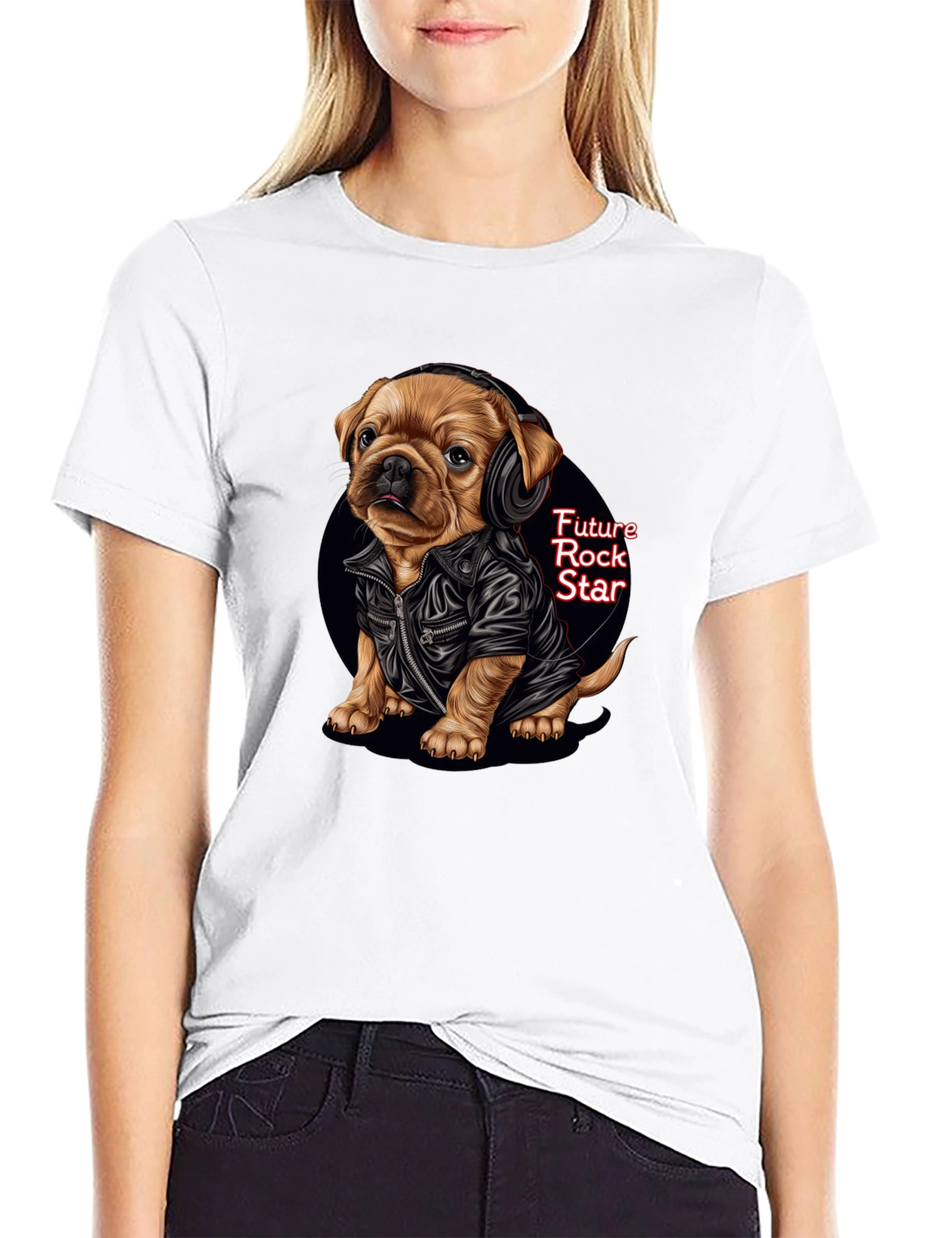 Cool Puppy Rock Star Graphic Tee