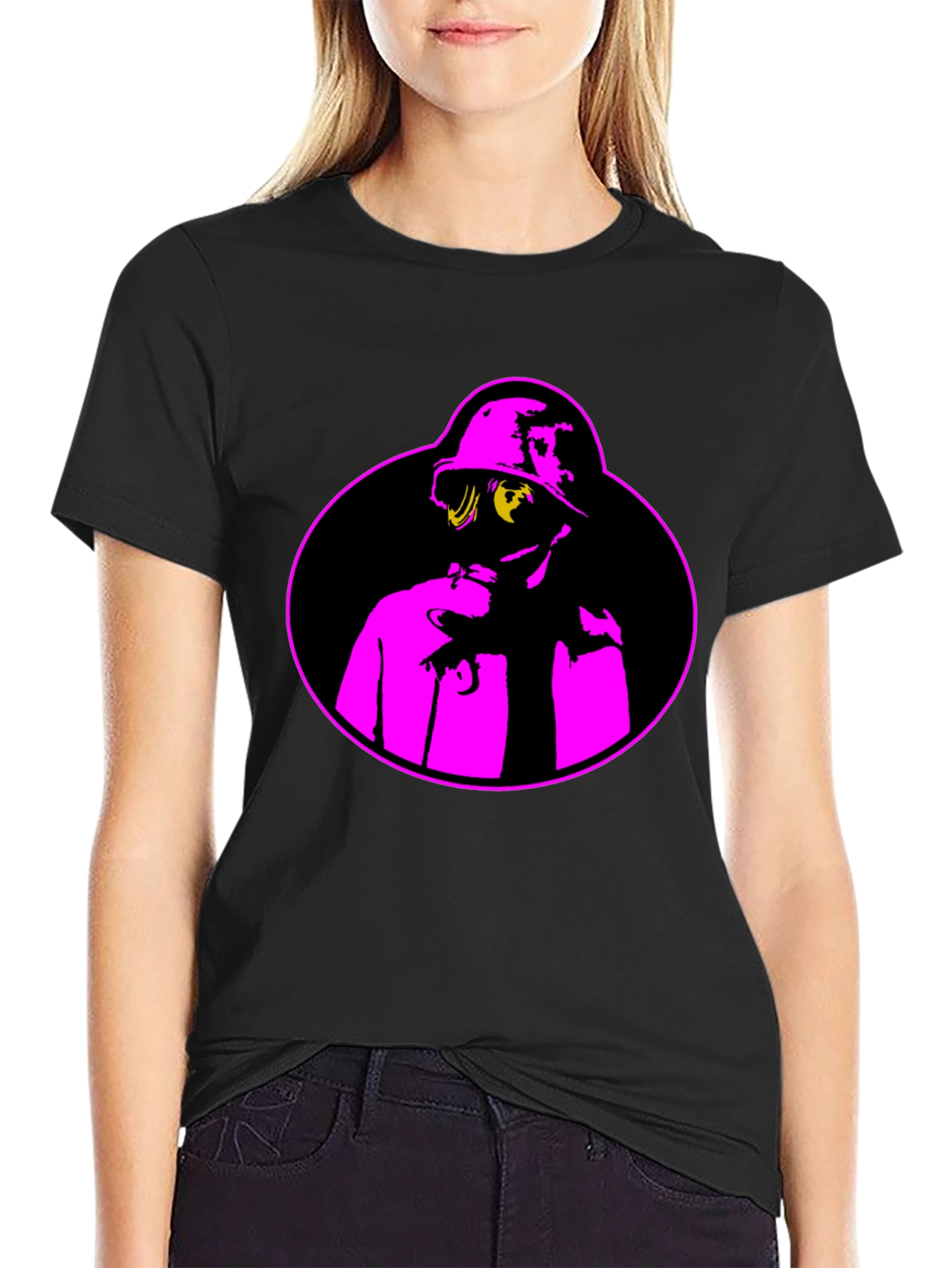 Pop Art Graphic Tee - Black