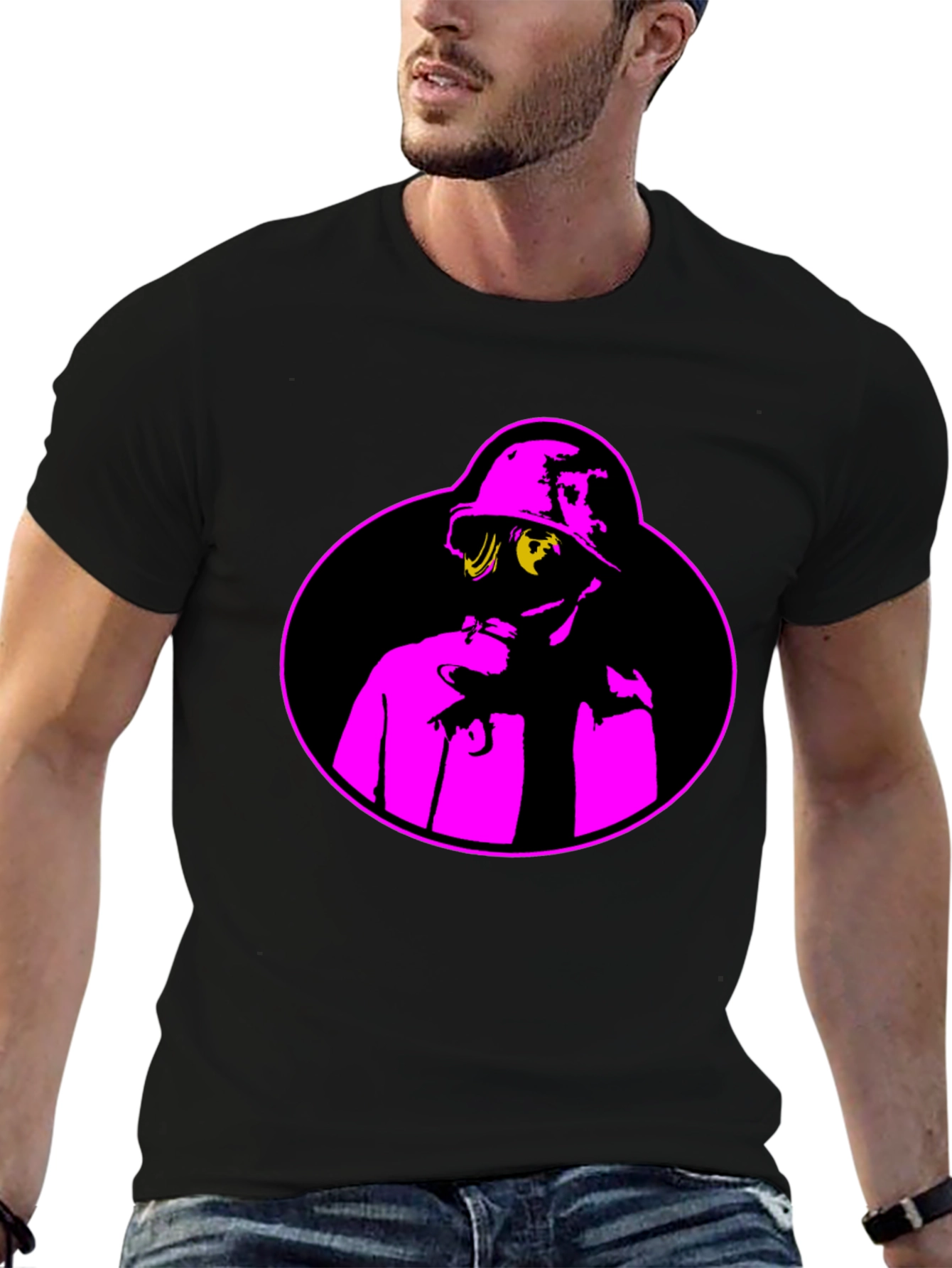 Pop Art Graphic Tee - Black