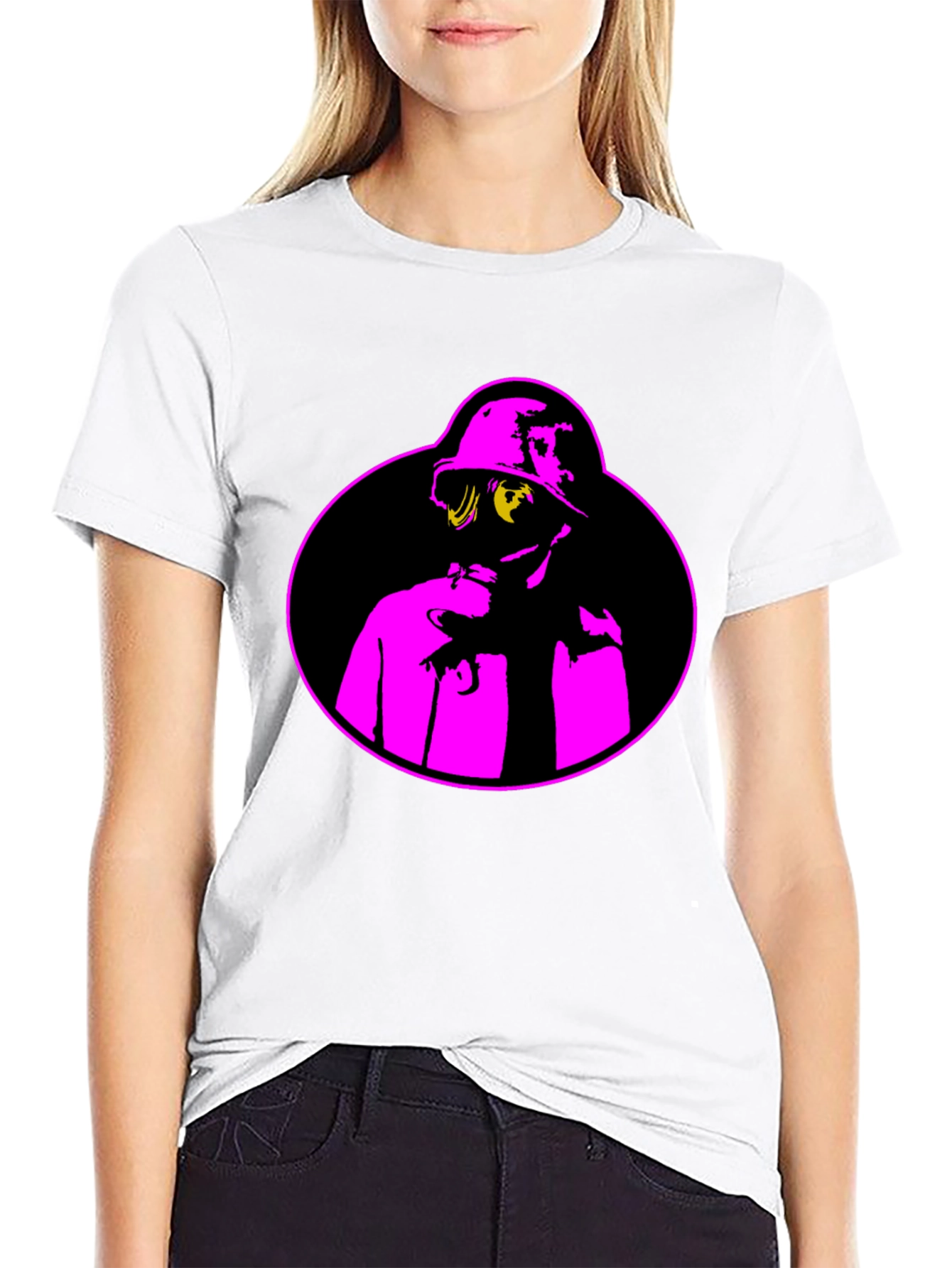 Pop Art Graphic Tee - Black