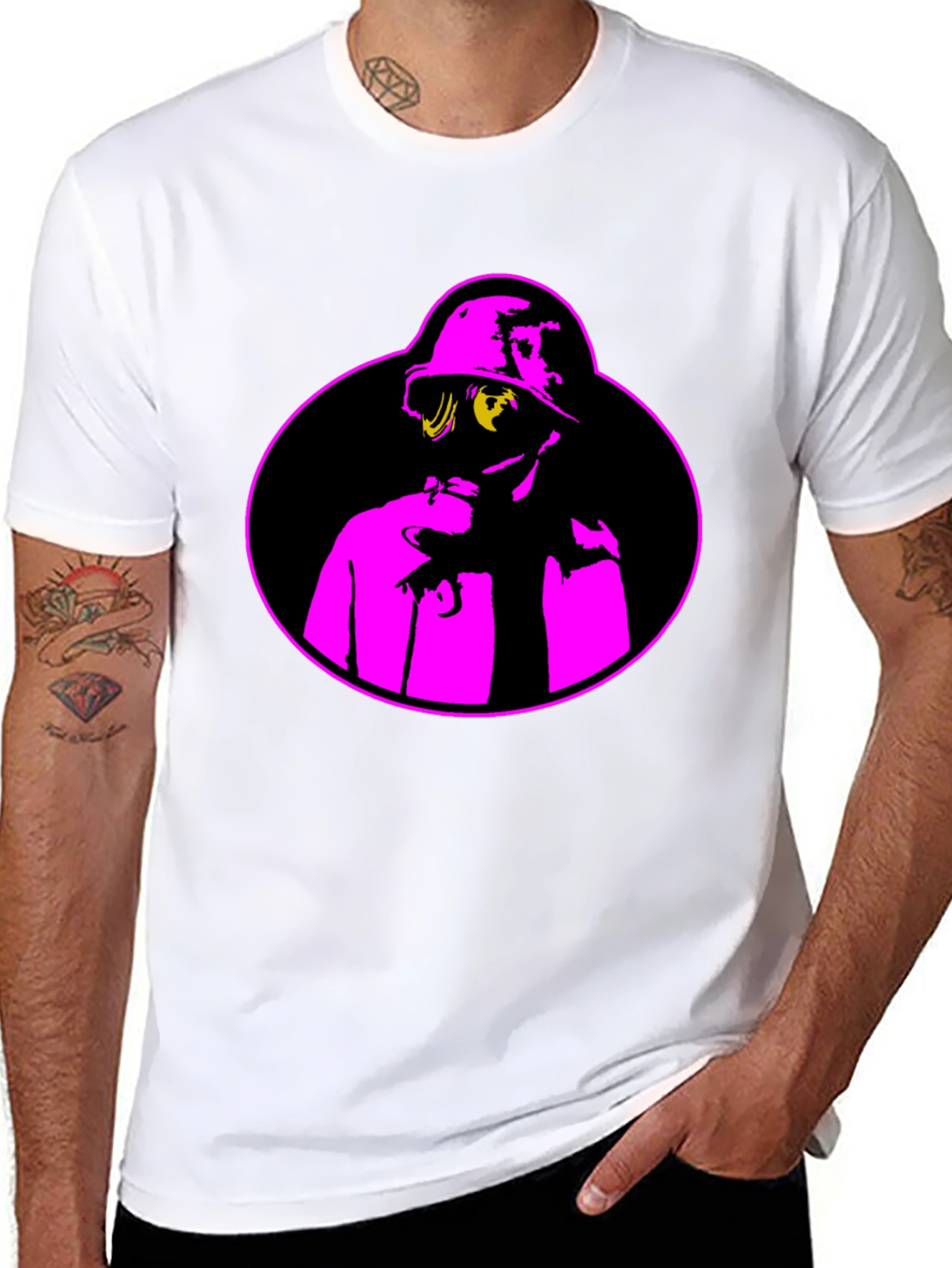 Pop Art Graphic Tee - Black
