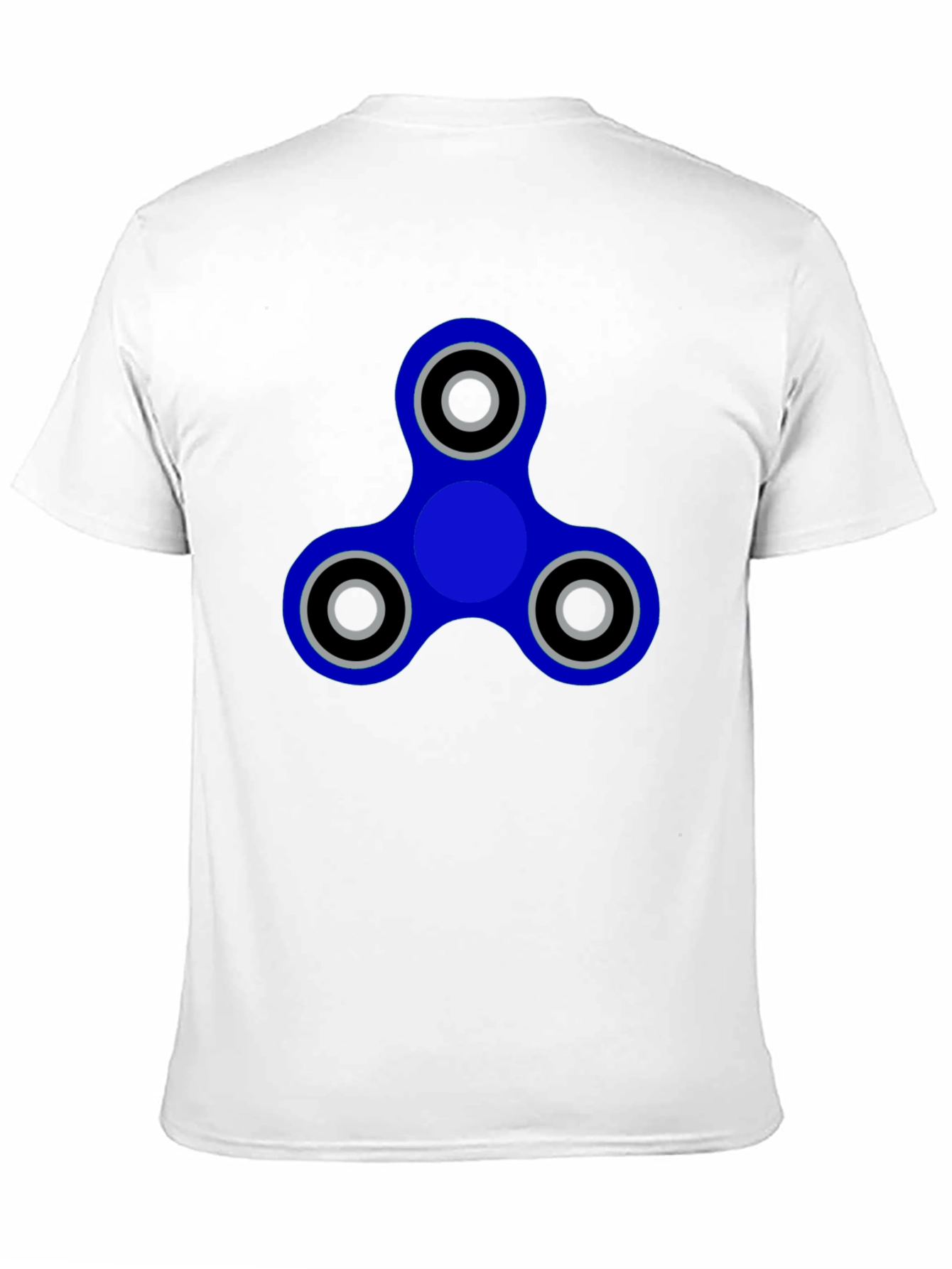 Blue Fidget Spinner Graphic Tee - Casual Cool Style