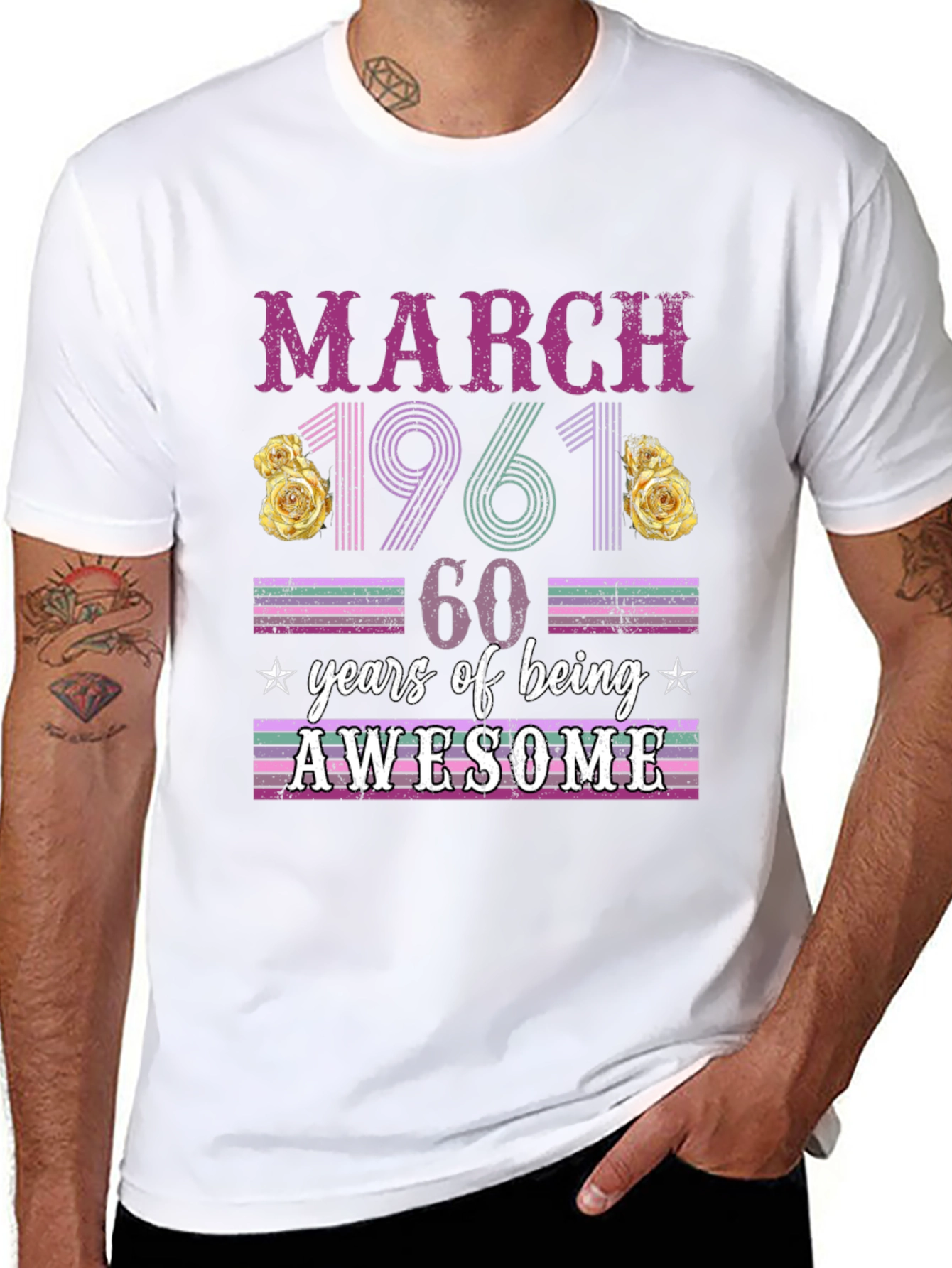 March 1961 60 Years of Being Awesome T-Shirt