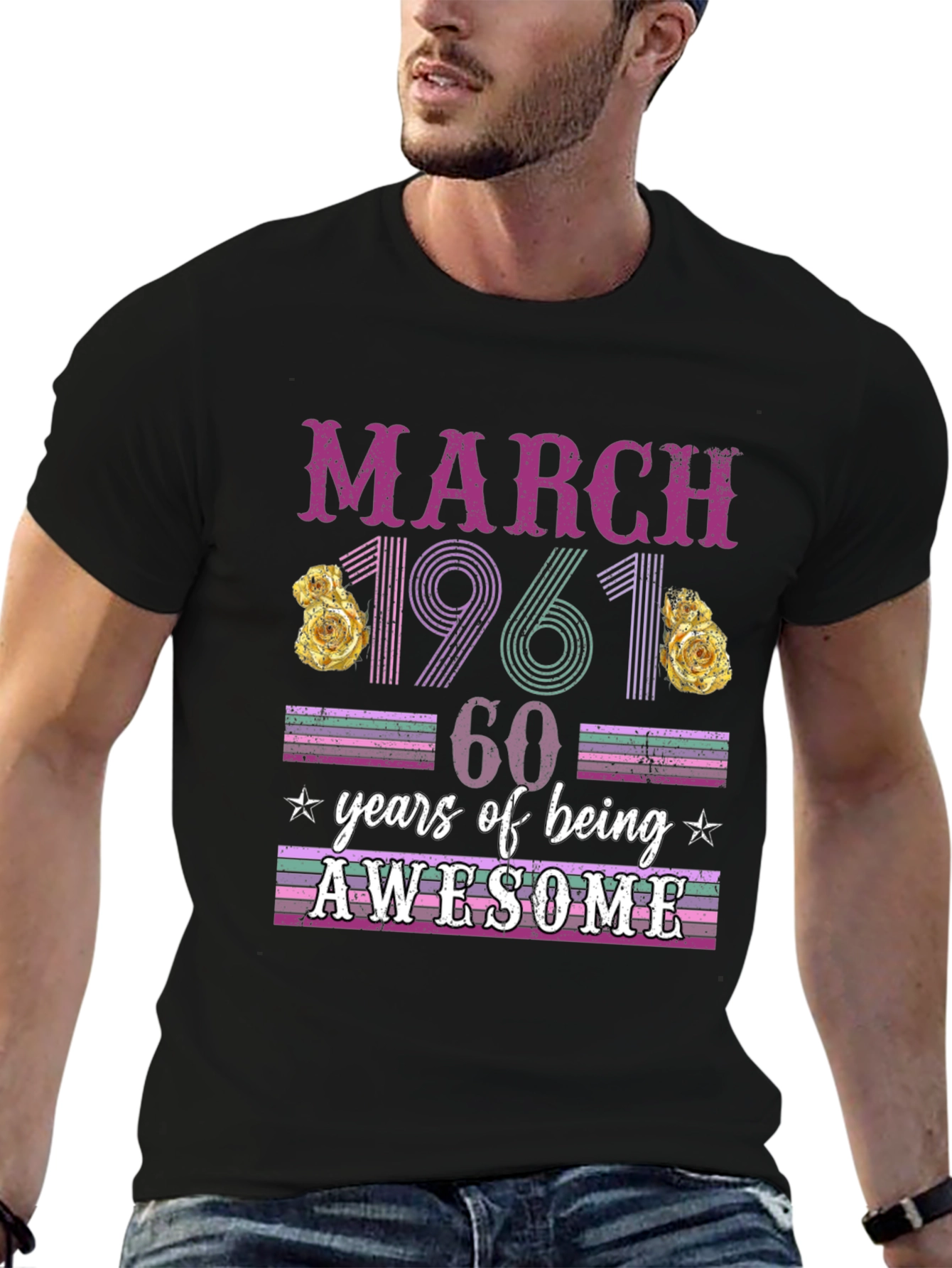March 1961 60 Years of Being Awesome T-Shirt