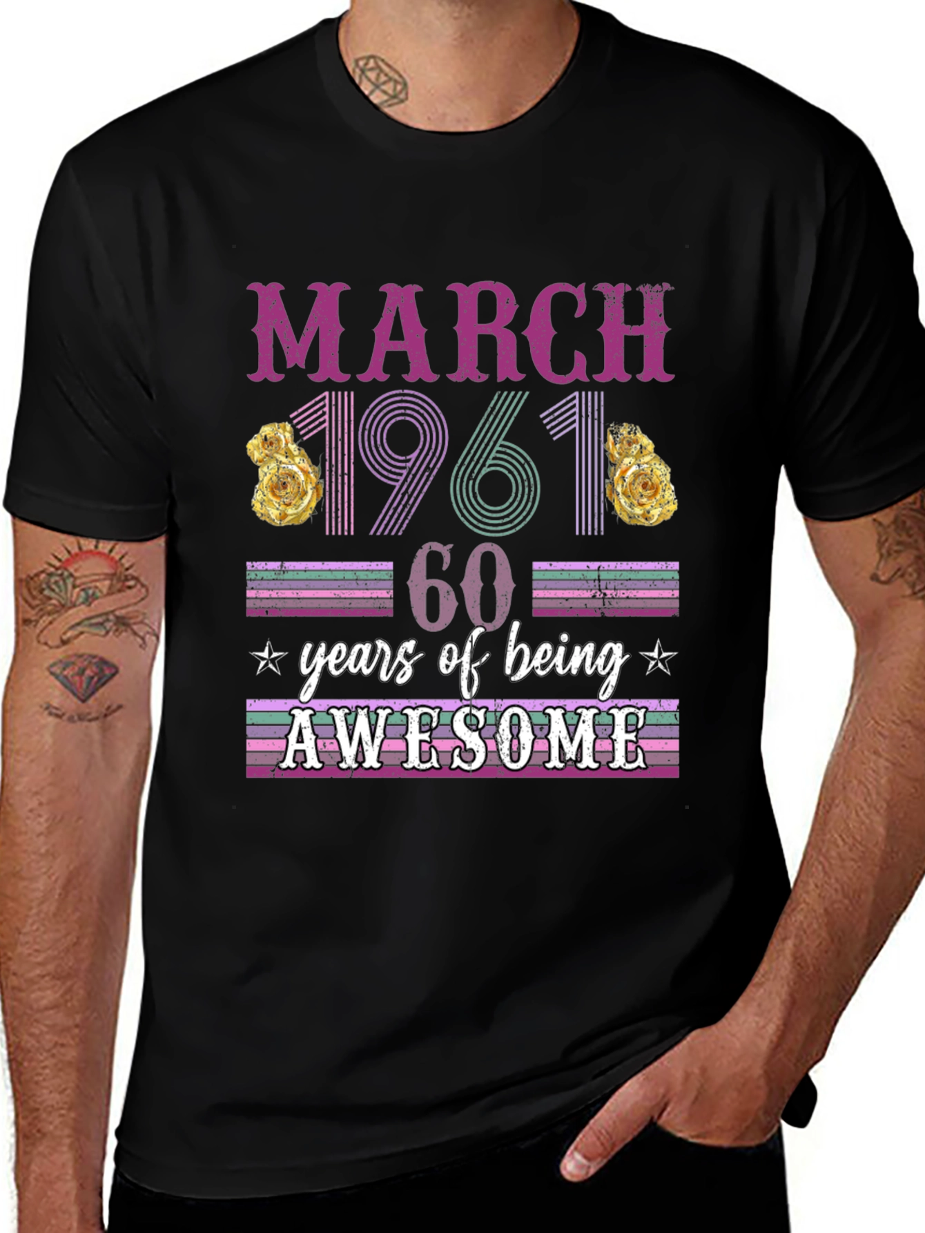 March 1961 60 Years of Being Awesome T-Shirt