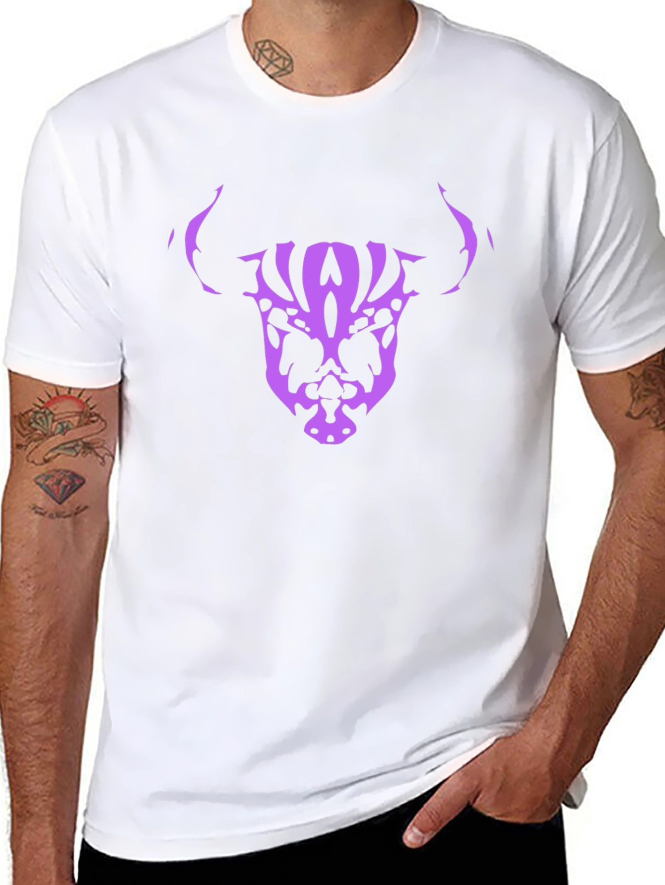 Bull Skull Graphic Tee - Black