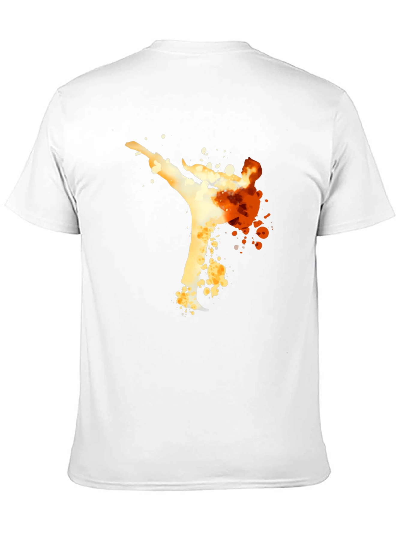 Karate Kick Graphic Tee - Black Cotton T-Shirt