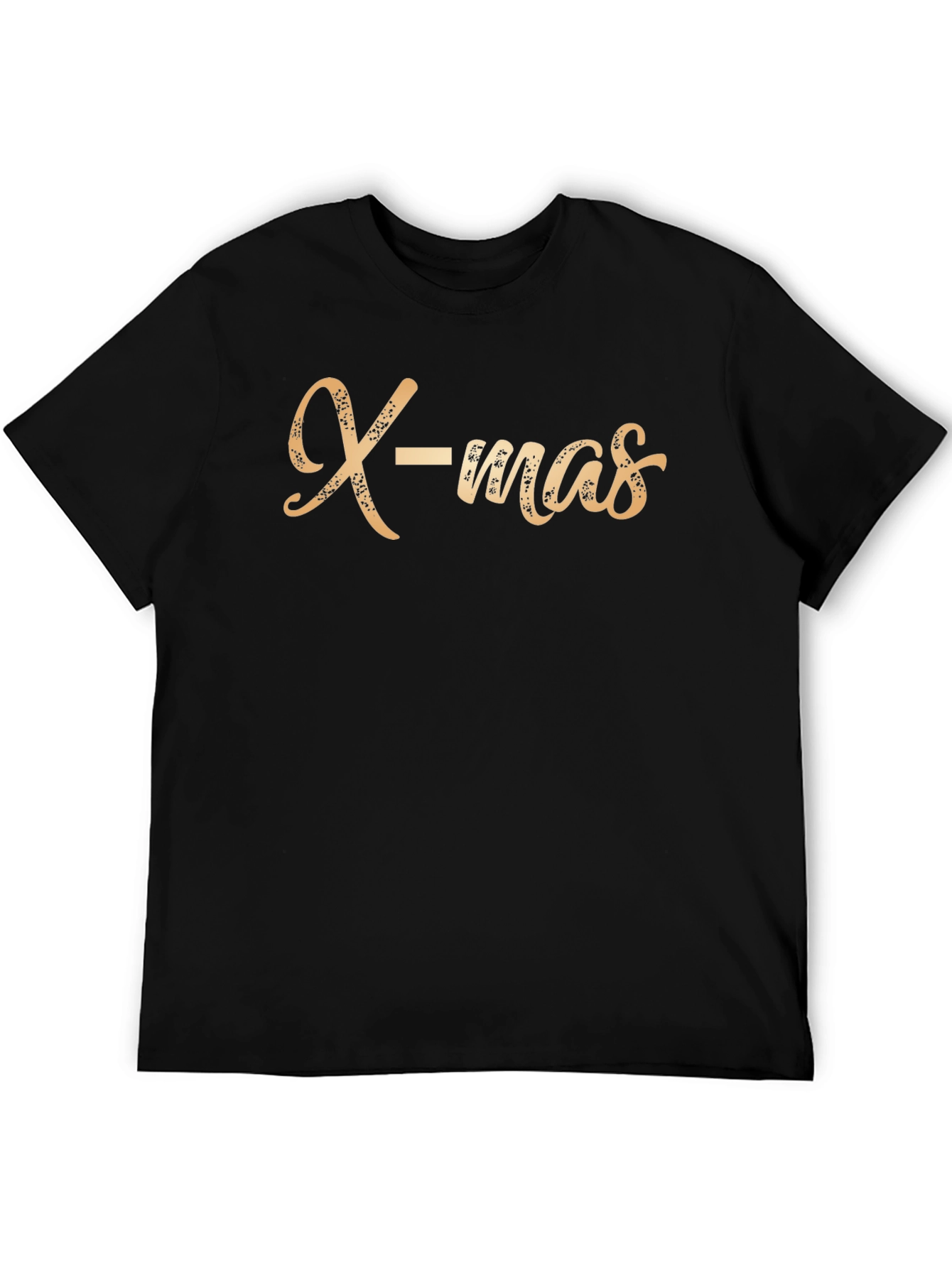 X-mas Graphic Print Black T-Shirt