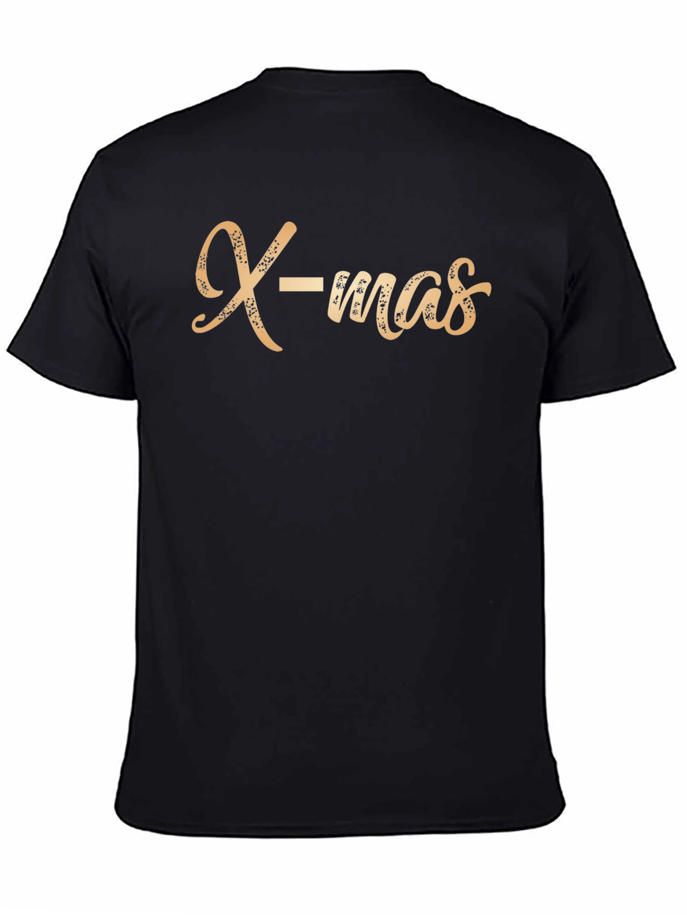X-mas Graphic Print Black T-Shirt