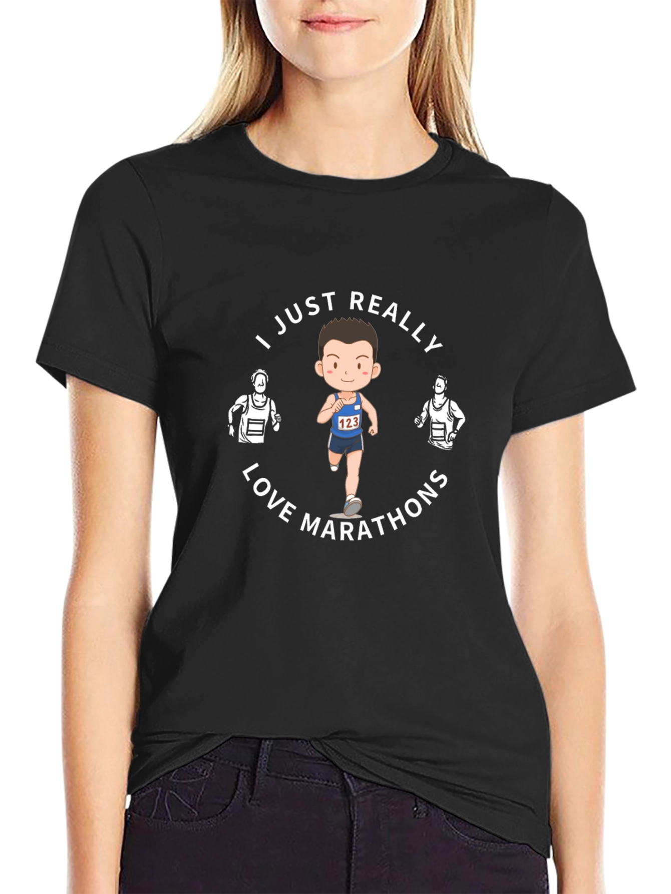 I Love Marathons Graphic Tee