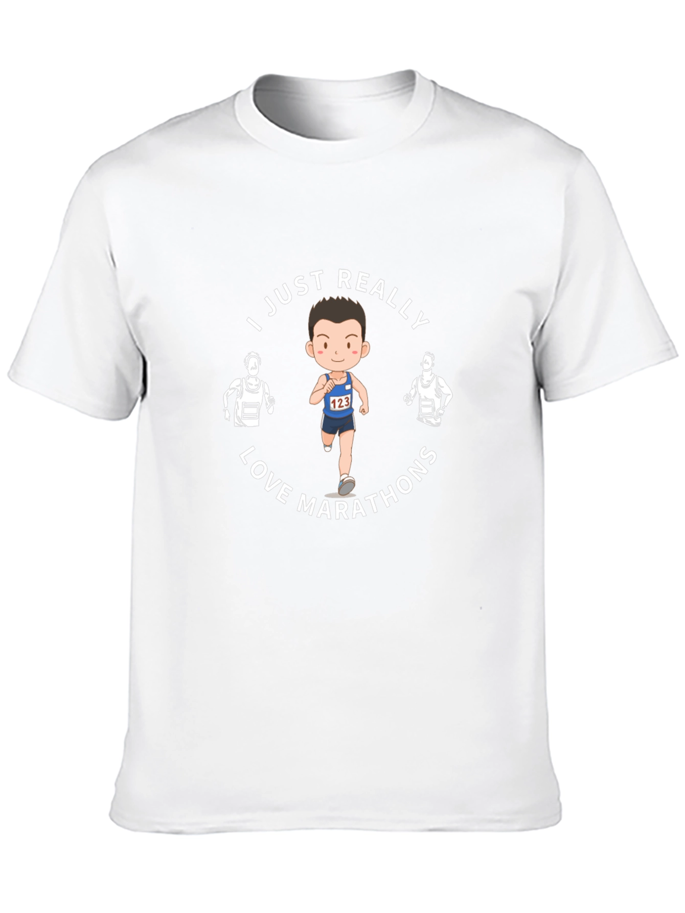 I Love Marathons Graphic Tee