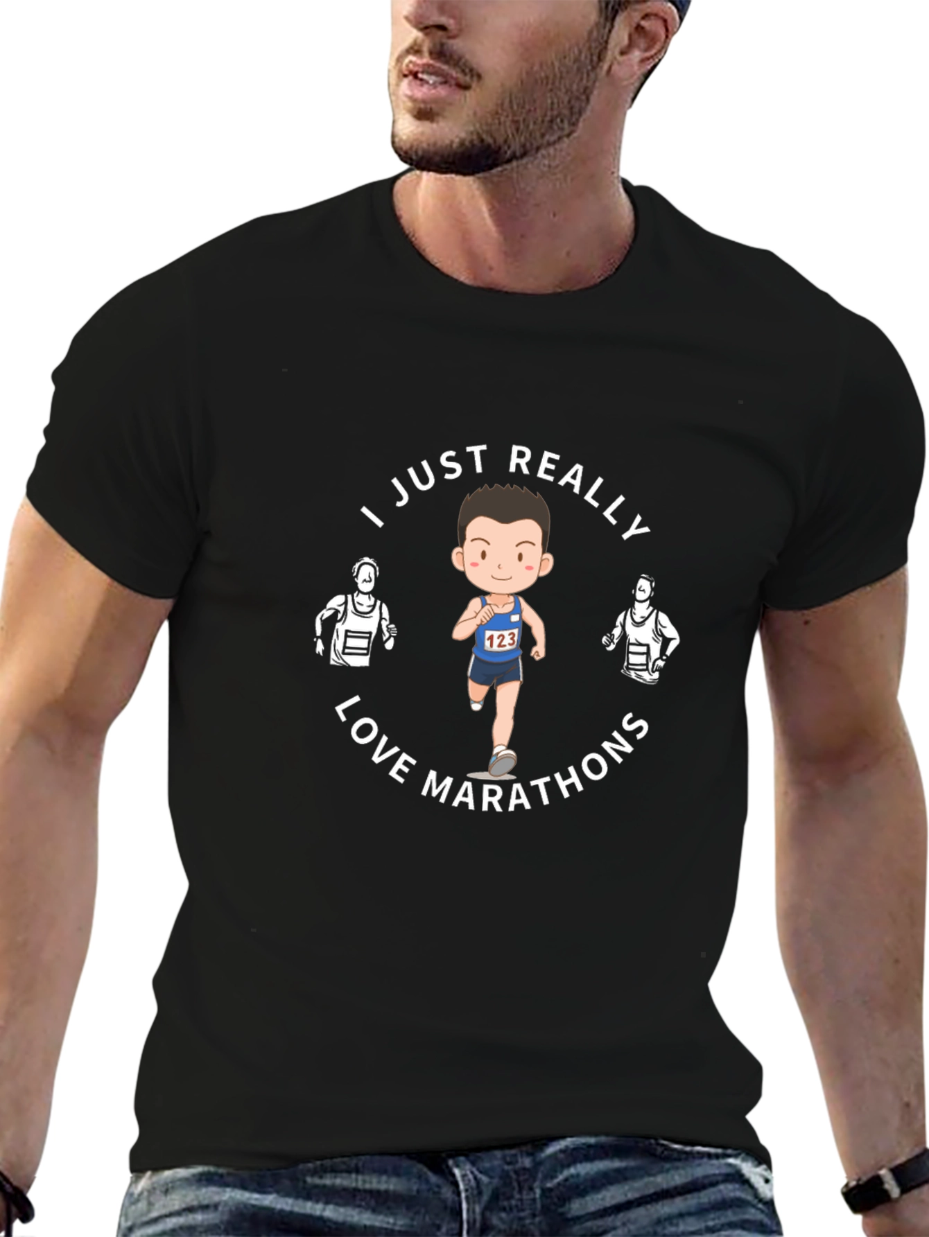I Love Marathons Graphic Tee