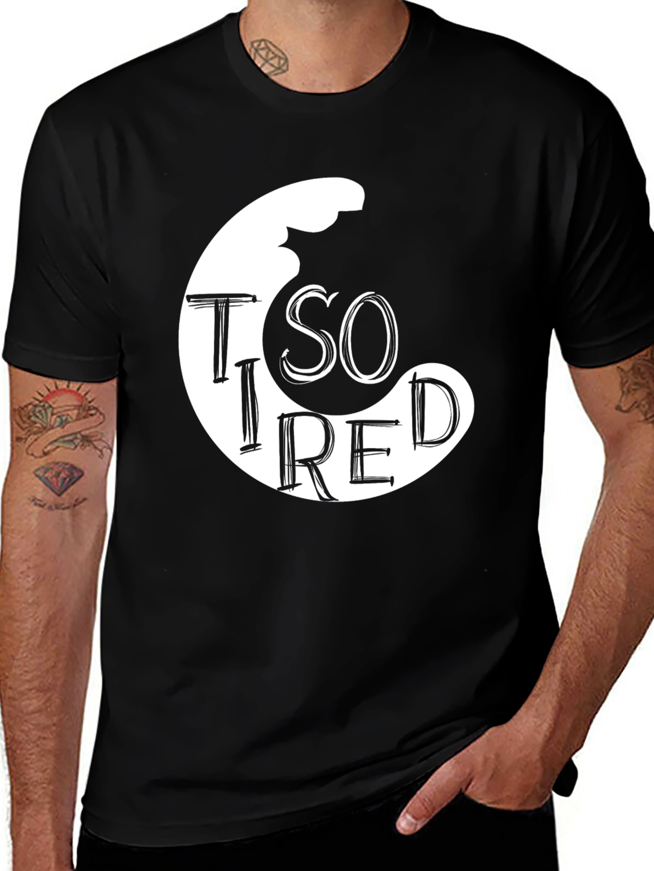 So Tired Graphic Tee - Stylish Comfort