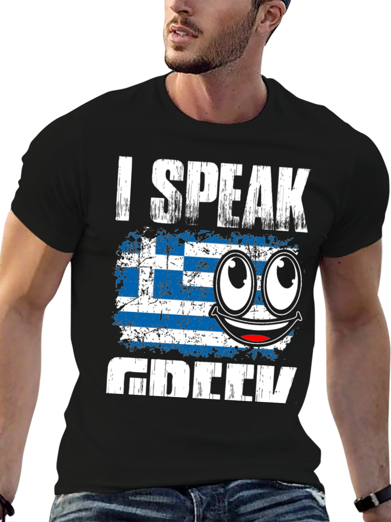 I Speak Greek Flag Humor T-Shirt