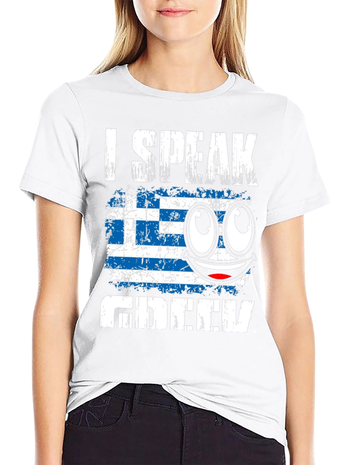 I Speak Greek Flag Humor T-Shirt