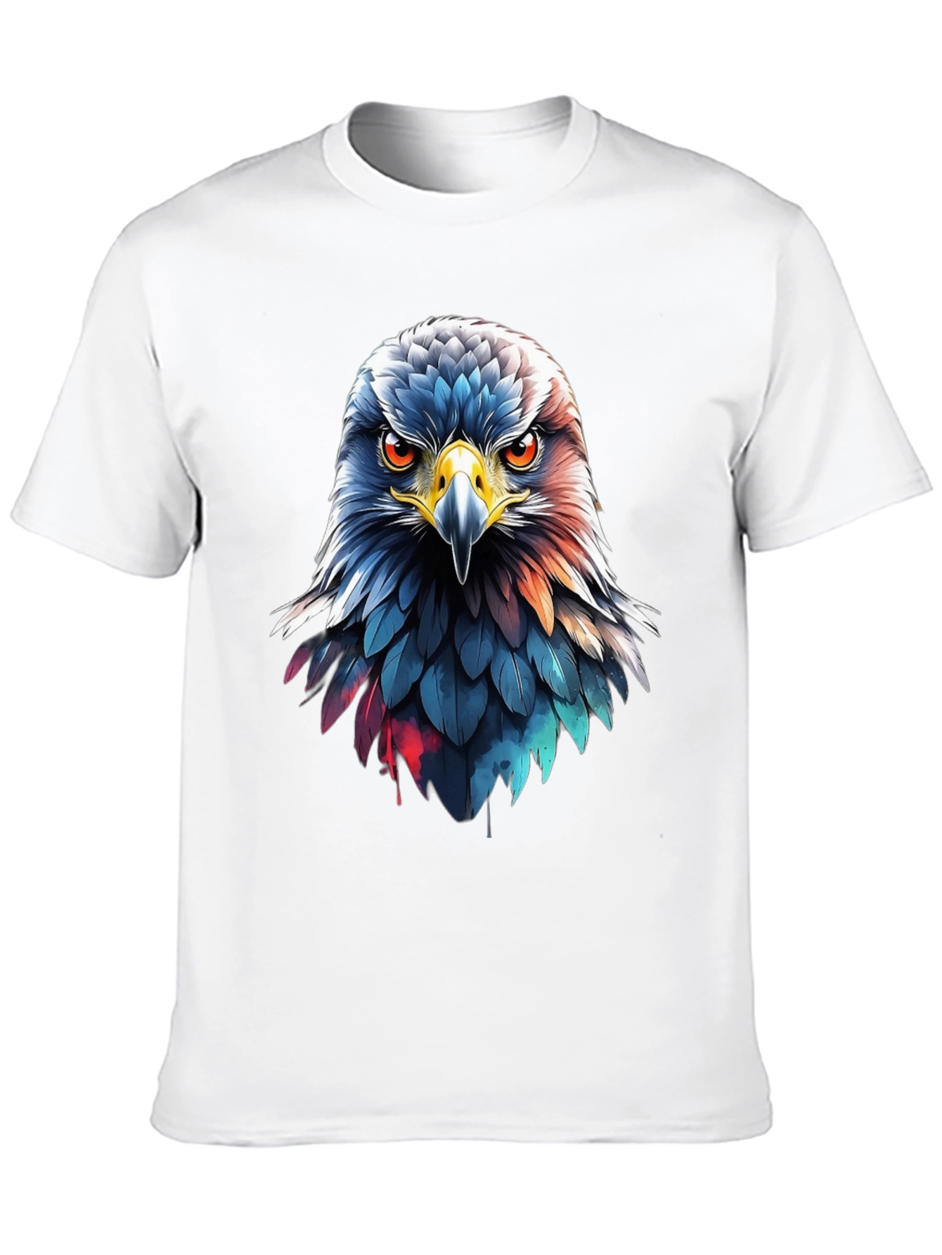 Eagle Head Graphic Print Black T-Shirt
