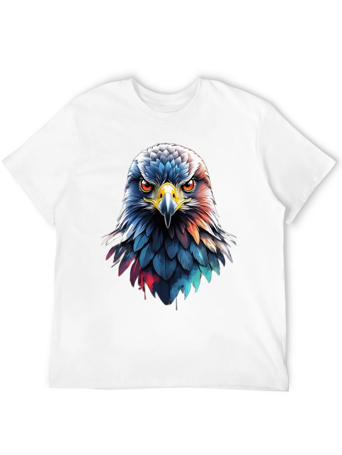 Eagle Head Graphic Print Black T-Shirt