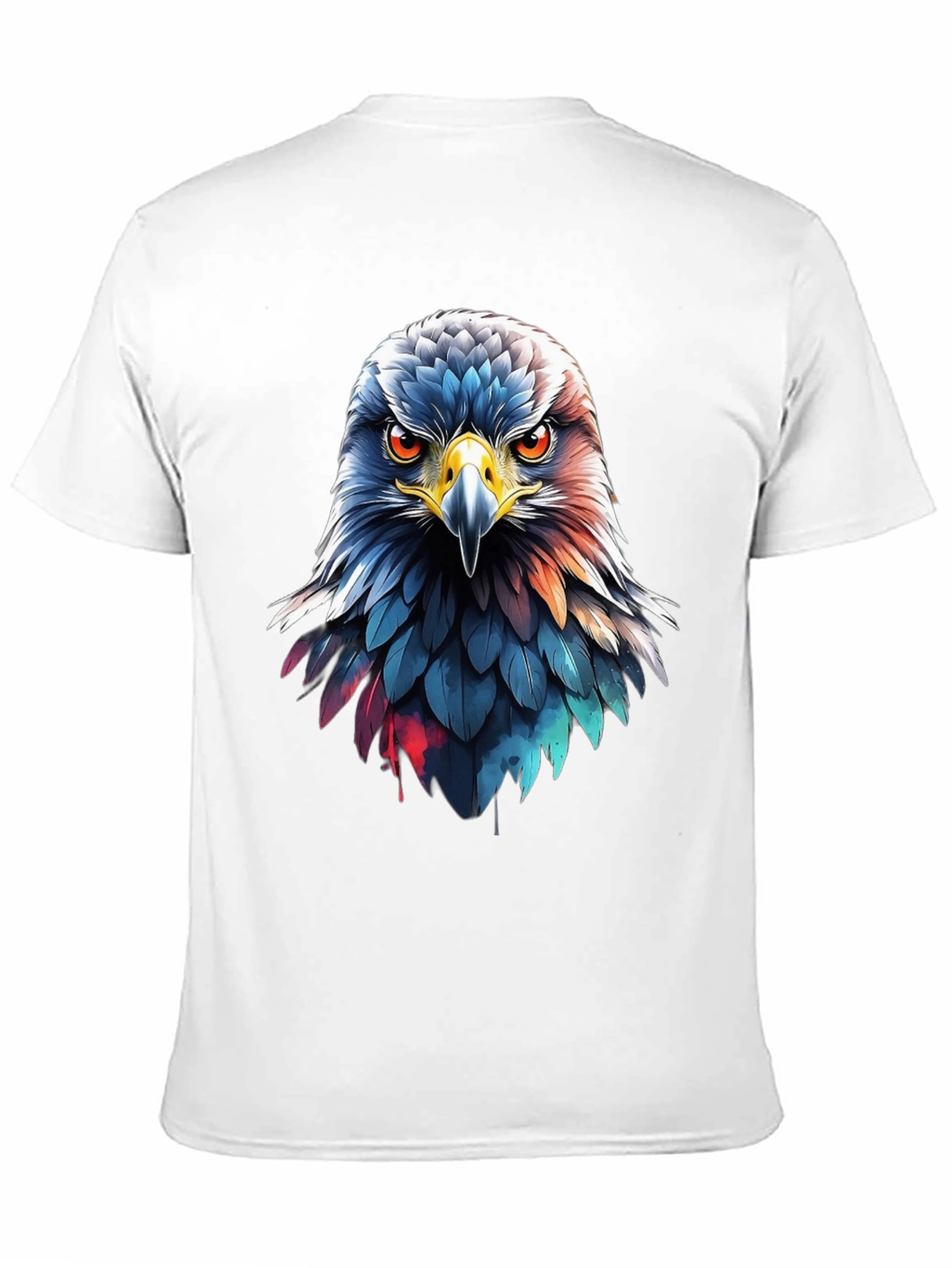 Eagle Head Graphic Print Black T-Shirt