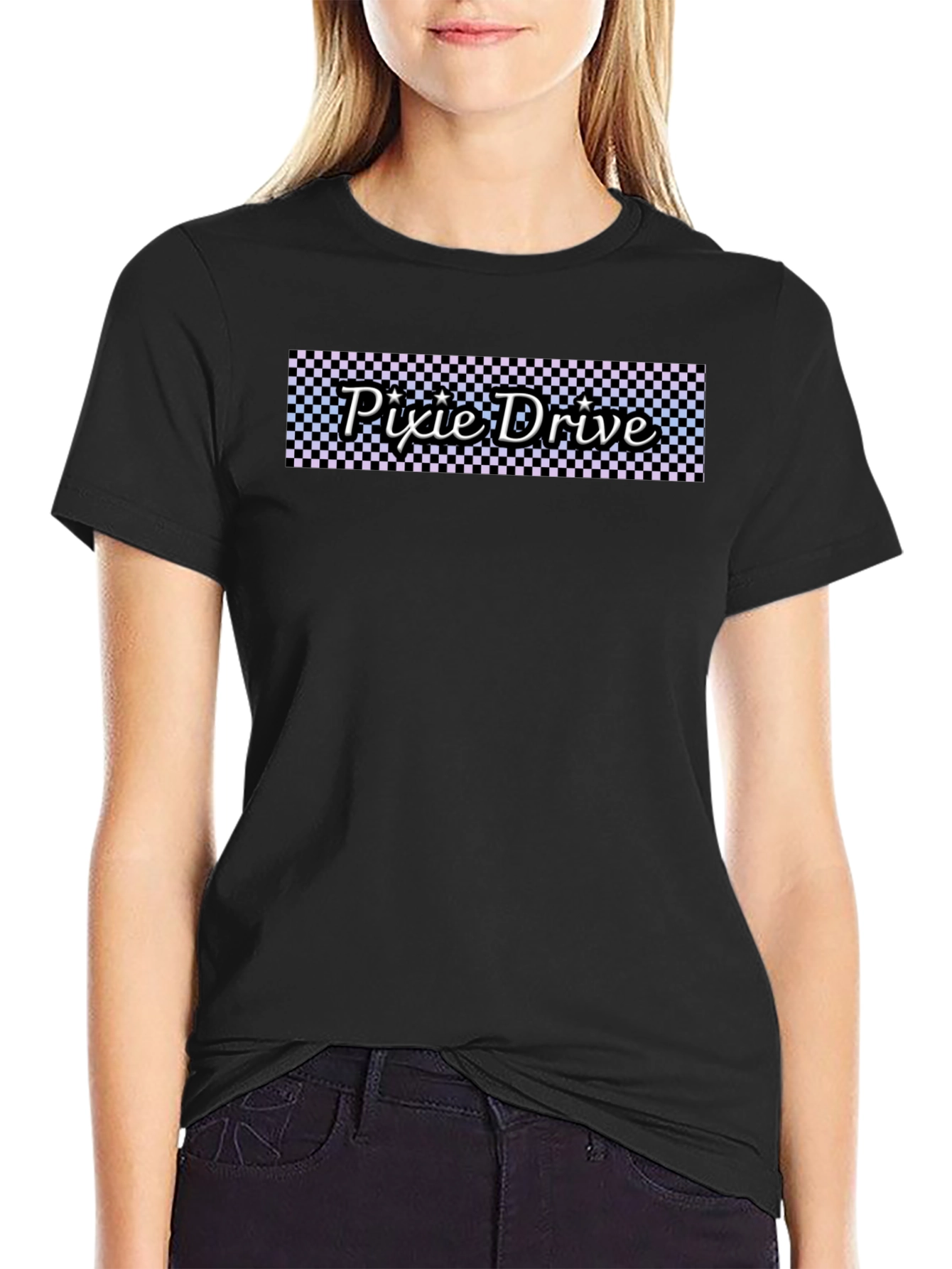 Pixie Drive Graphic Tee - Black Cotton Casual Shirt