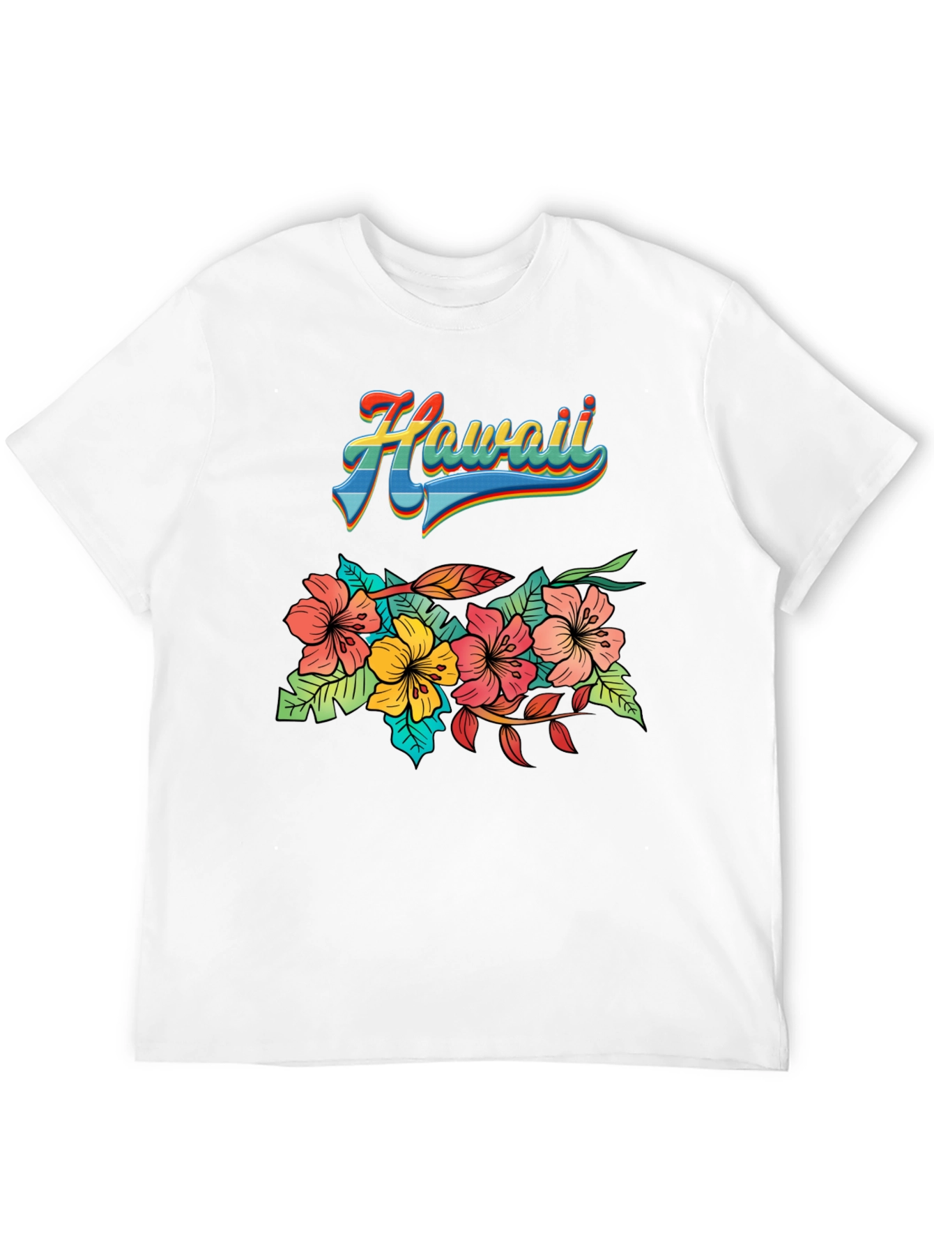 Hawaii Floral Graphic Tee - Island Style Shirt
